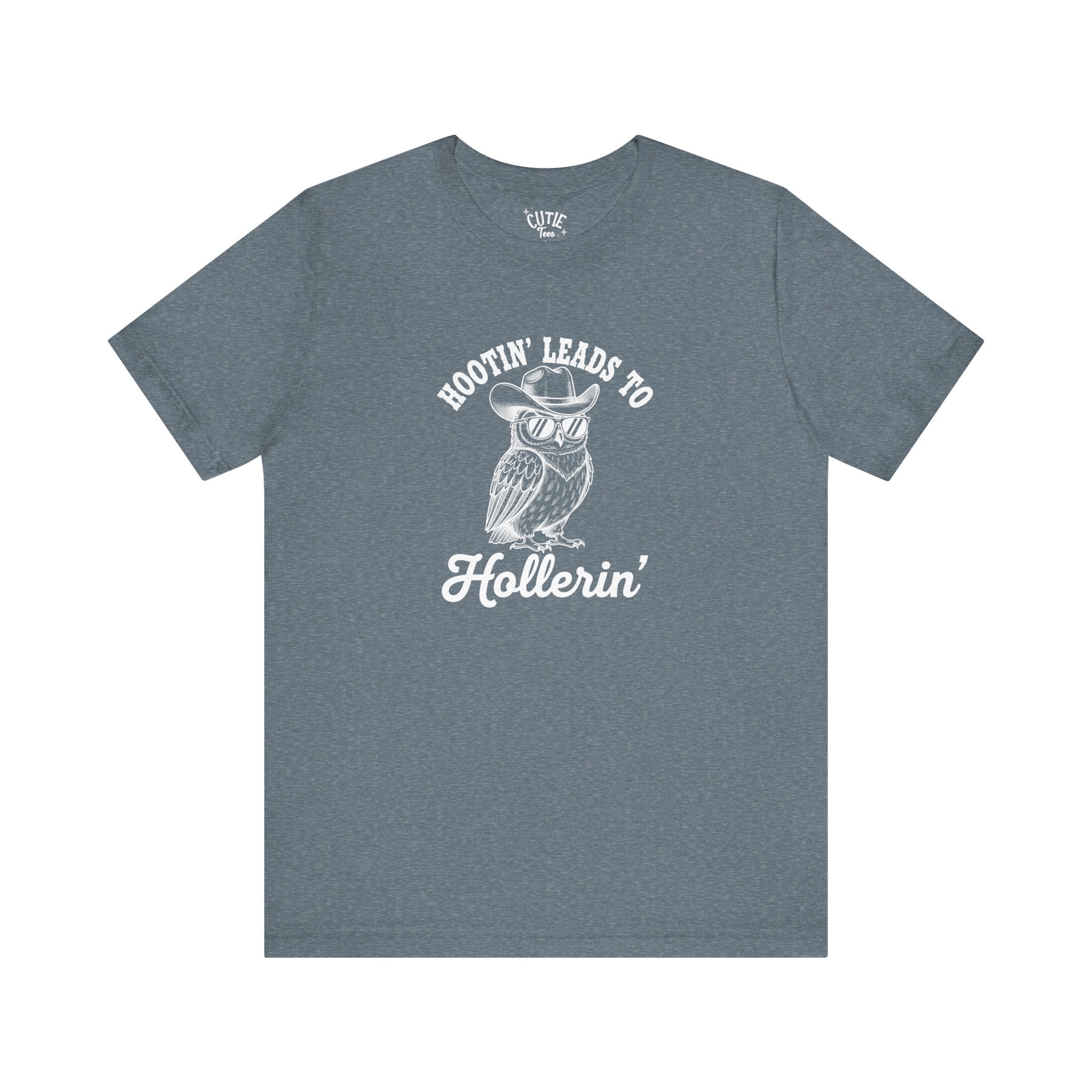 Owl Hootin' Leads to Hollerin' Unisex Tee, Funny Owl T-Shirt, Gift for Owl Lovers, Casual Wear, Animal Lover Apparel