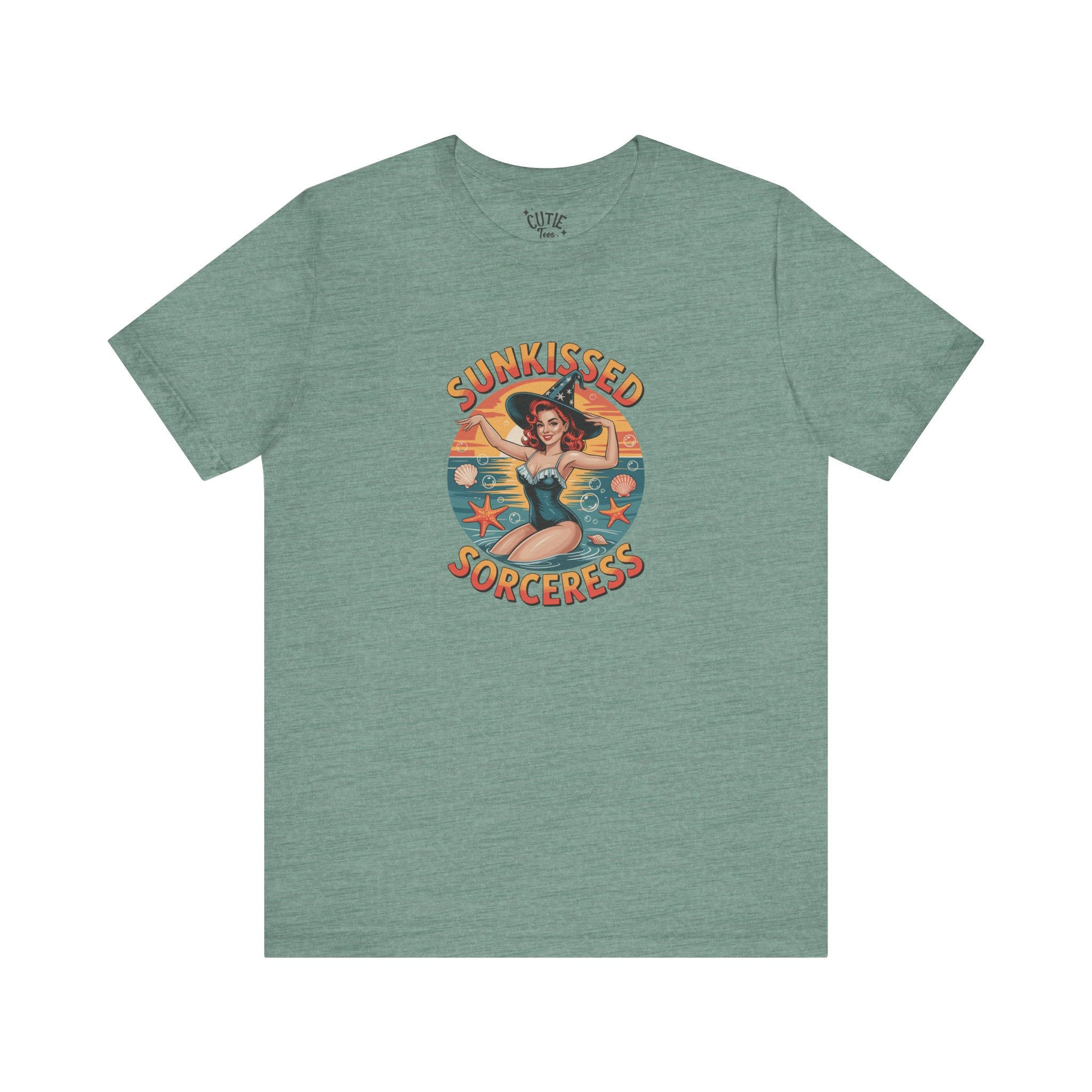 Sunkissed Sorceress Tee, Sun-Inspired T-Shirt, Witchy Apparel, Summer Fashion, Vintage Style Top, Gifts for Her