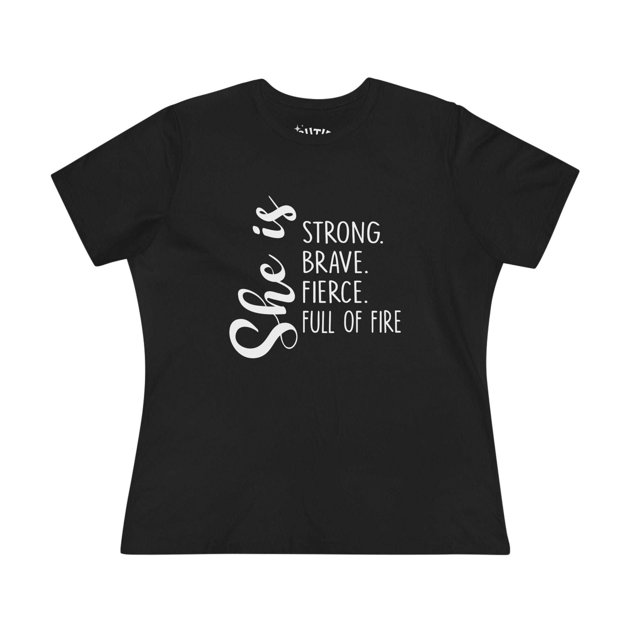 Empowering Women's Cotton Tee - "She is Strong, Brave, Fierce, Full of Fire" - Perfect Gift for Her, Inspirational Shirt, Motivational [...]