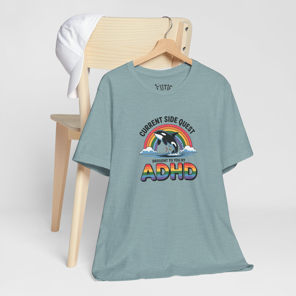Sidequest Tee - Adhd rainbow whale