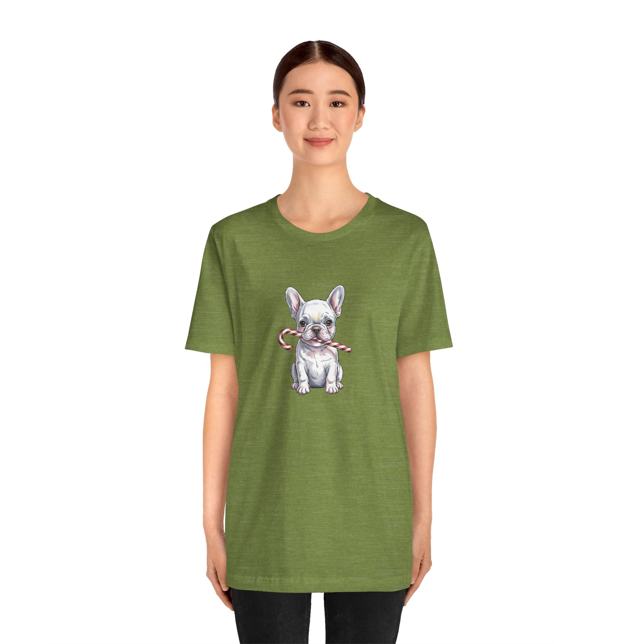 Frenchie Christmas Graphic Tee, Holiday T-Shirt, Cute Pet Lover Gift, Unisex Christmas Shirt, Dog Lover Apparel