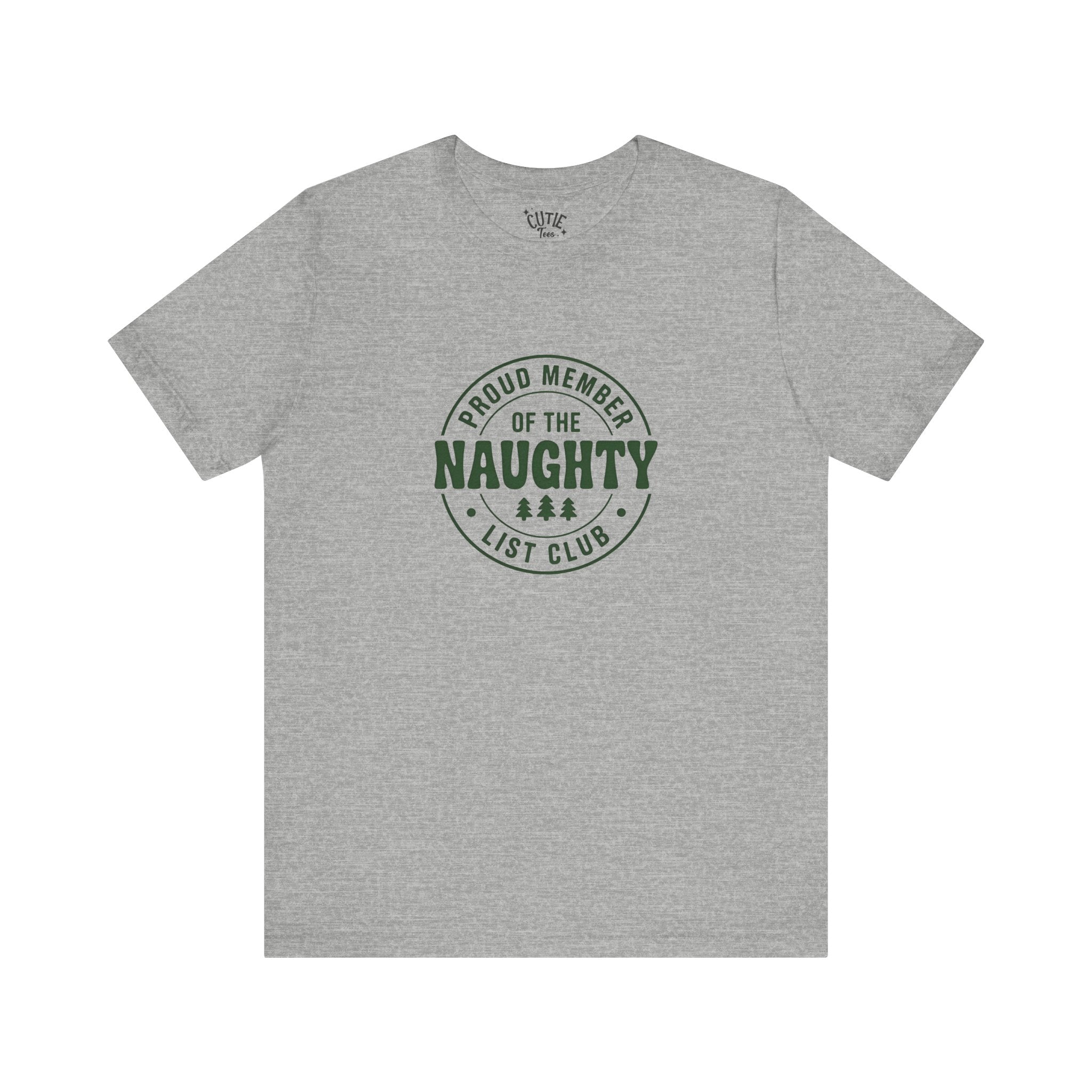Naughty List Club Tee, Funny Holiday T-Shirt, Unisex Graphic Shirt, Christmas Apparel, Gift for Mischievous Friends
