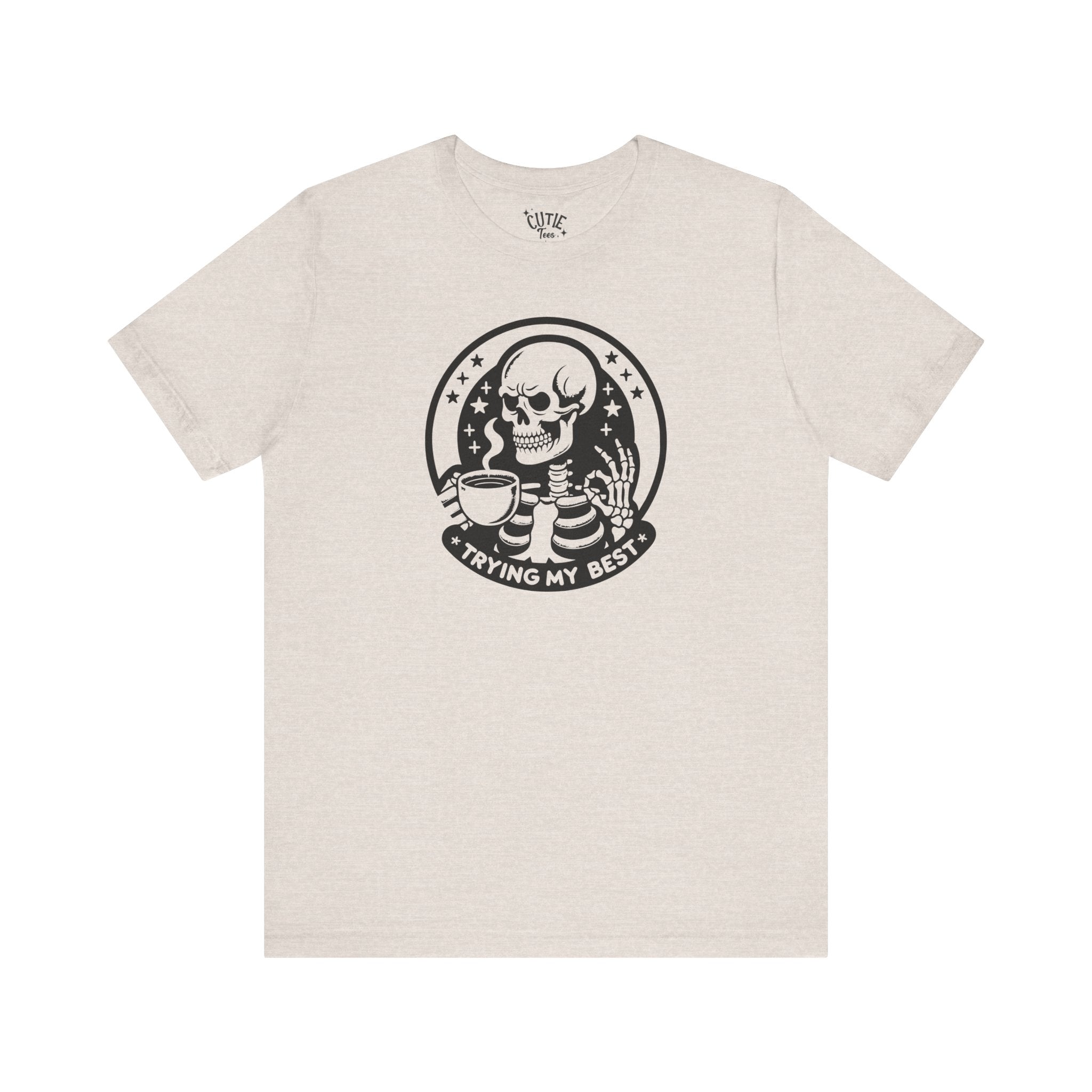 Trying my Best Tee, Casual T-Shirt, Halloween Shirt, Graphic Tee, Unisex Short Sleeve, Skull Shirt