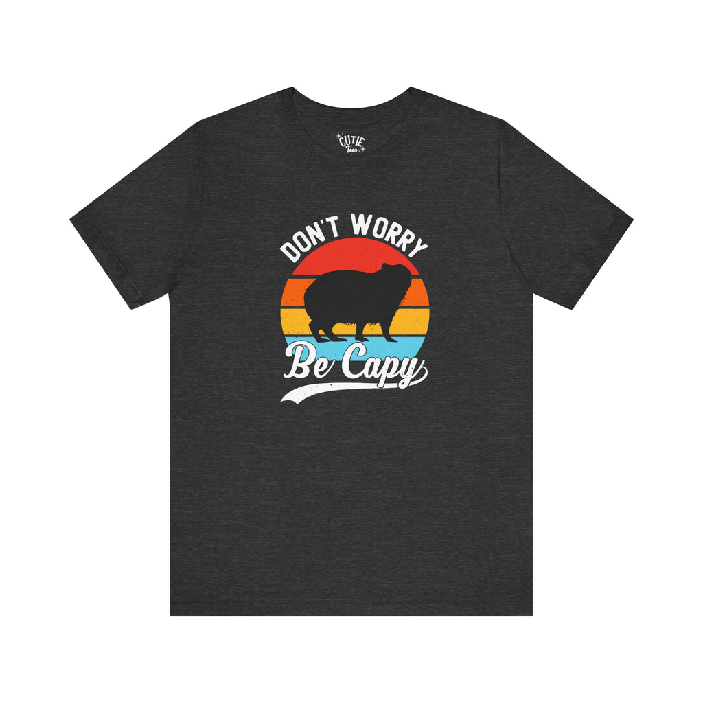 Capybara Lavers Tee, Don't Worry Be Capy, Funny Capybara Shirt, Unisex Graphic T-Shirt, Casual Gift for Animal Lovers, Retro Style Tee