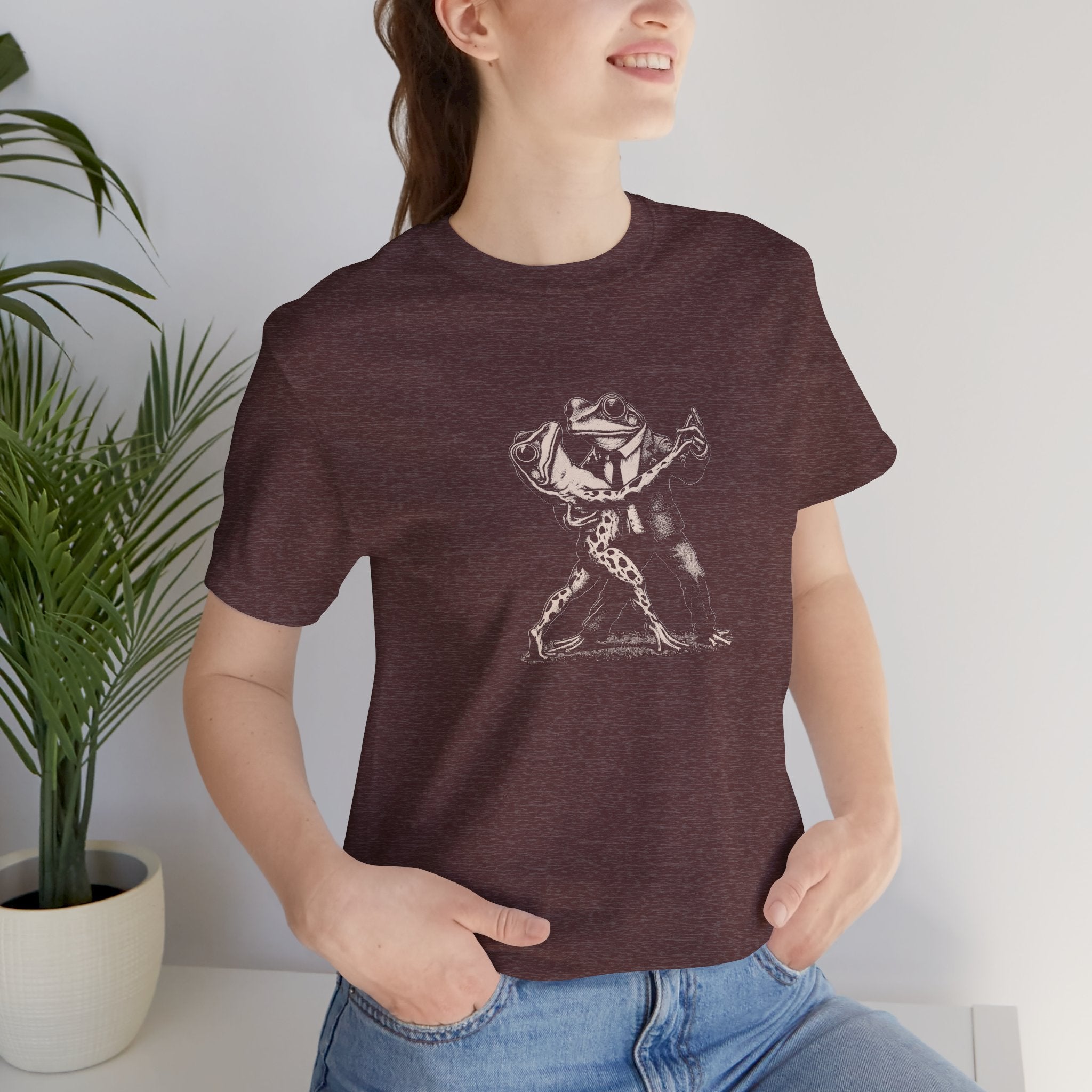 Frog Tango Graphic Tee, Casual Wear, Unisex Clothing, Unique Gift, Everyday Essentials, Perfect for Parties