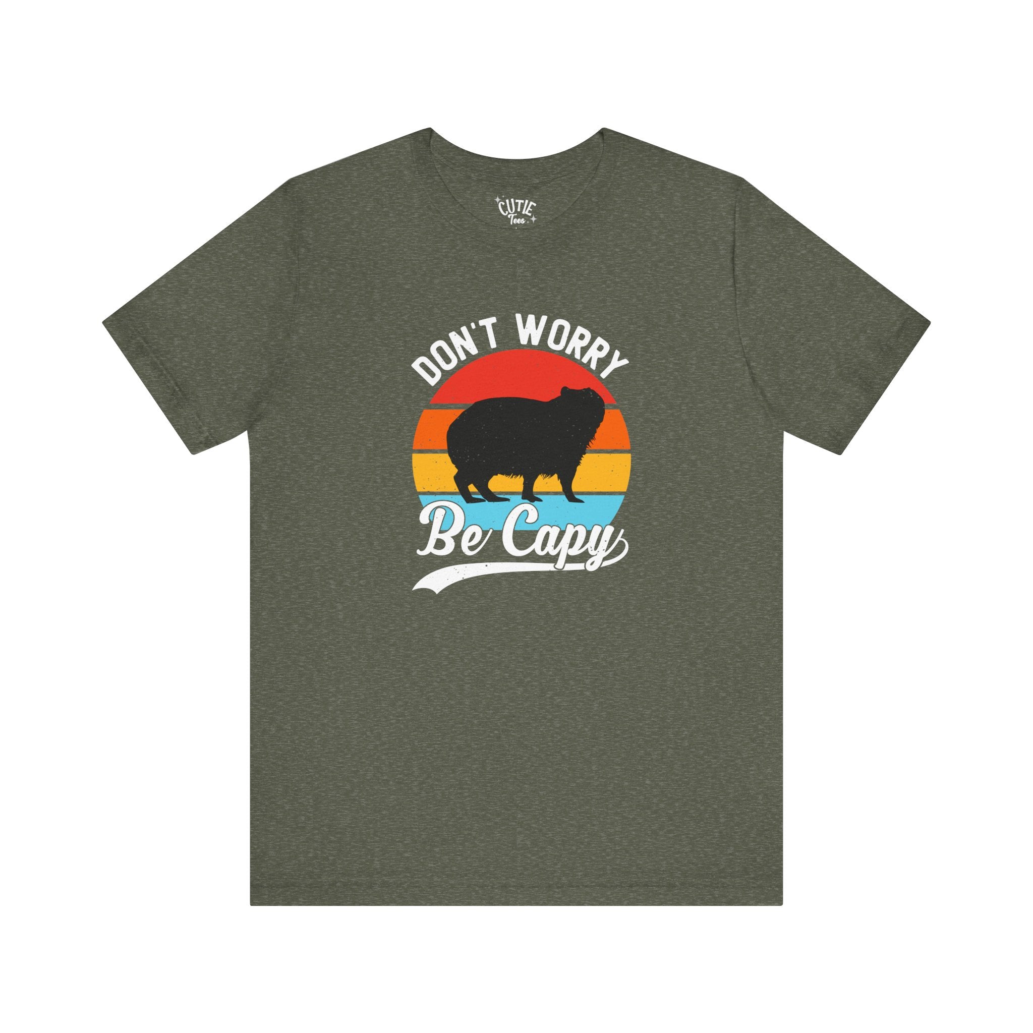Capybara Lavers Tee, Don't Worry Be Capy, Funny Capybara Shirt, Unisex Graphic T-Shirt, Casual Gift for Animal Lovers, Retro Style Tee