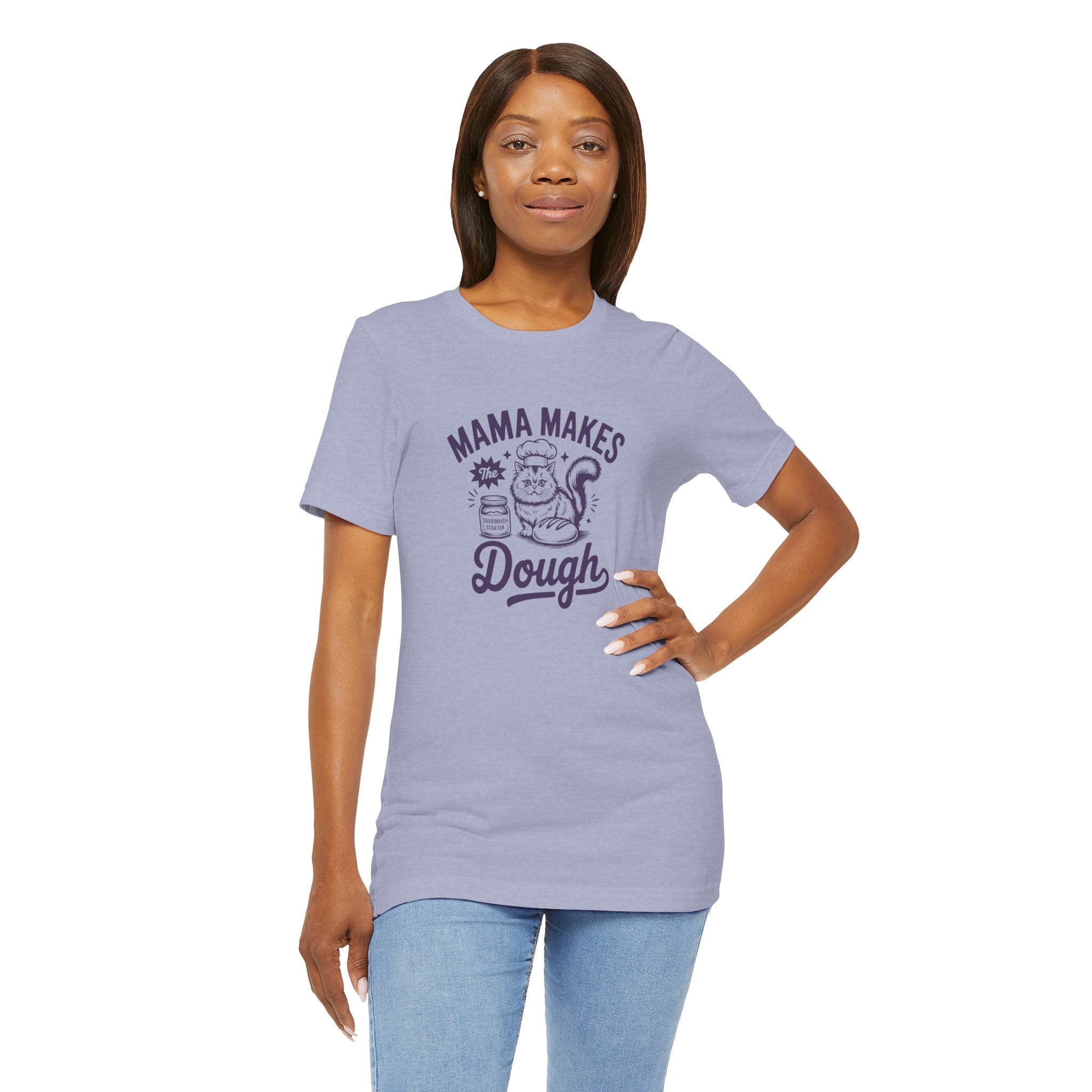 Mama Makes the Dough Cat T-Shirt | Fun Cooking Tee | Gift for Moms | Baking Shirt | Cute Foodie Apparel | Kitchen Lover's Gift
