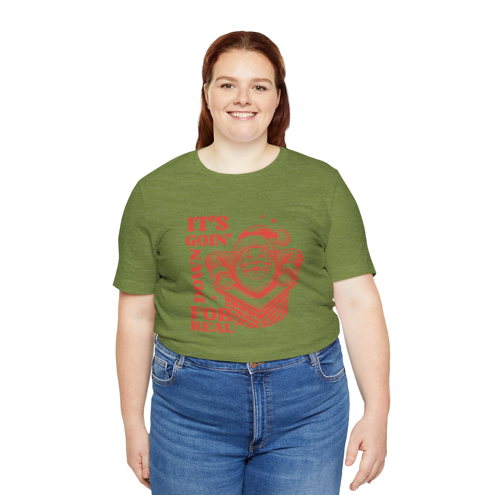 Santa Tee - It's Goin' Down for Real, Christmas Shirt, Unisex T-Shirt, Festive Apparel, Holiday Gift, Party Outfit