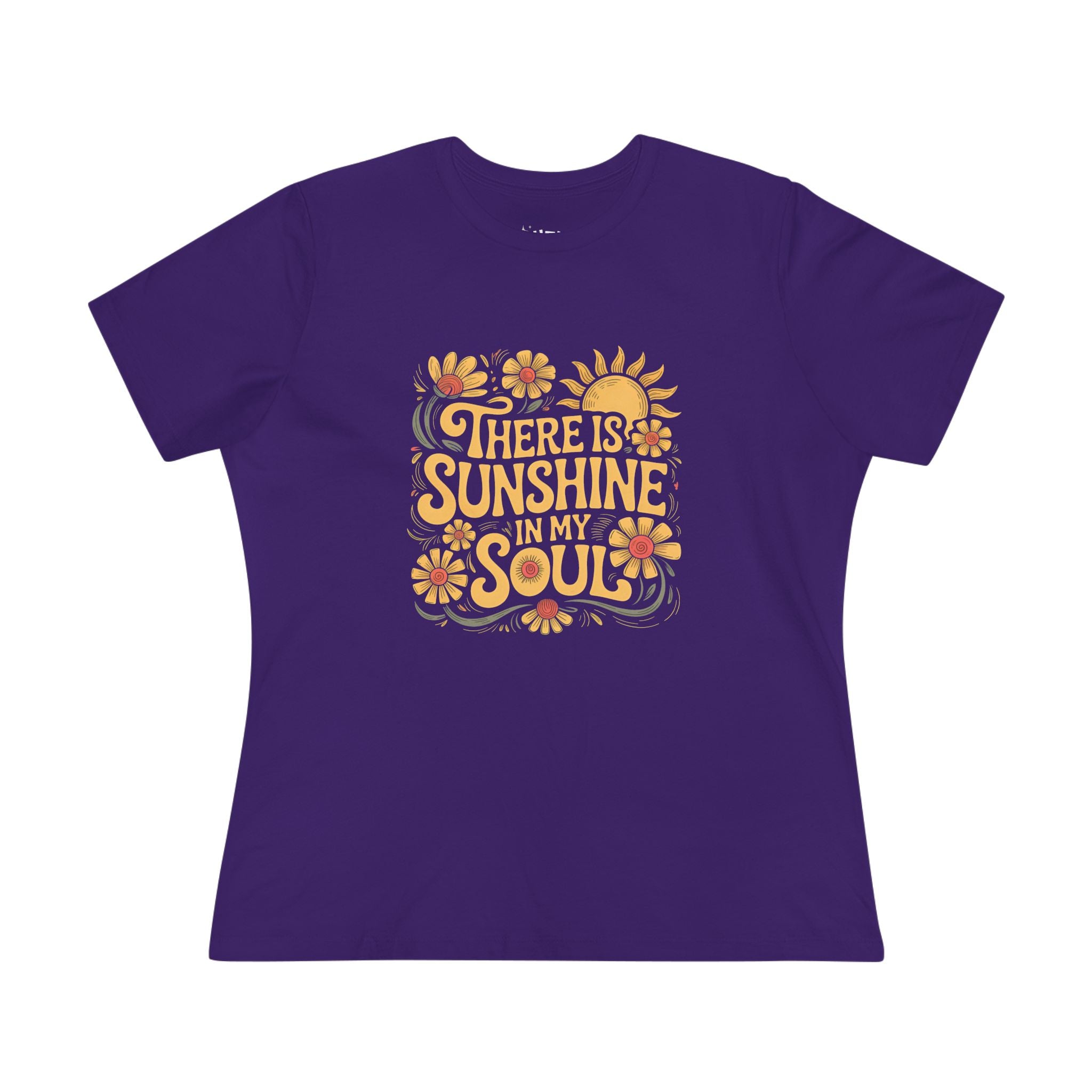 There is Sunshine in My Soul Women's Tee - Inspirational, Gift for Her, Summer Vibes, Casual Wear, Positive Quote Shirt