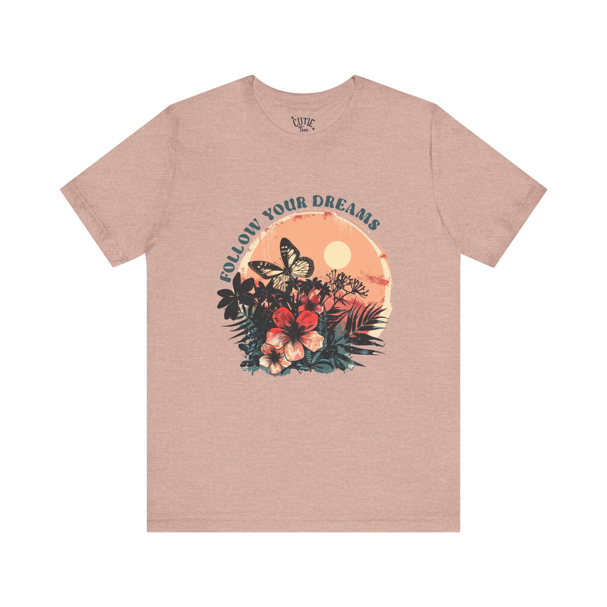 Floral Dreamer Tee - Inspire Belief, Perfect Gift for Teens, Motivation Shirt, Nature Lovers, Birthday, Casual Wear, Unisex Cut