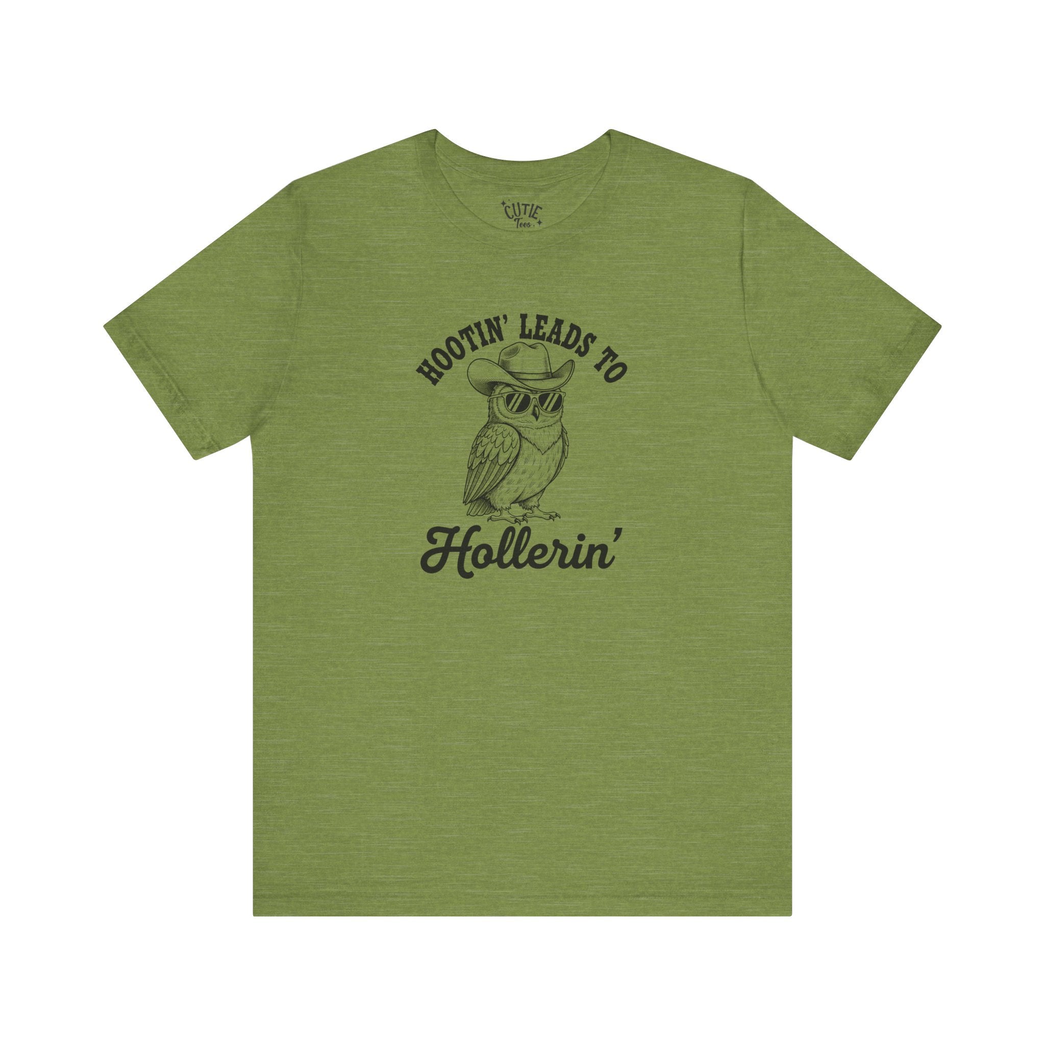 Owl Hootin' Leads to Hollerin' Unisex Tee, Funny Owl T-Shirt, Gift for Owl Lovers, Casual Wear, Animal Lover Apparel