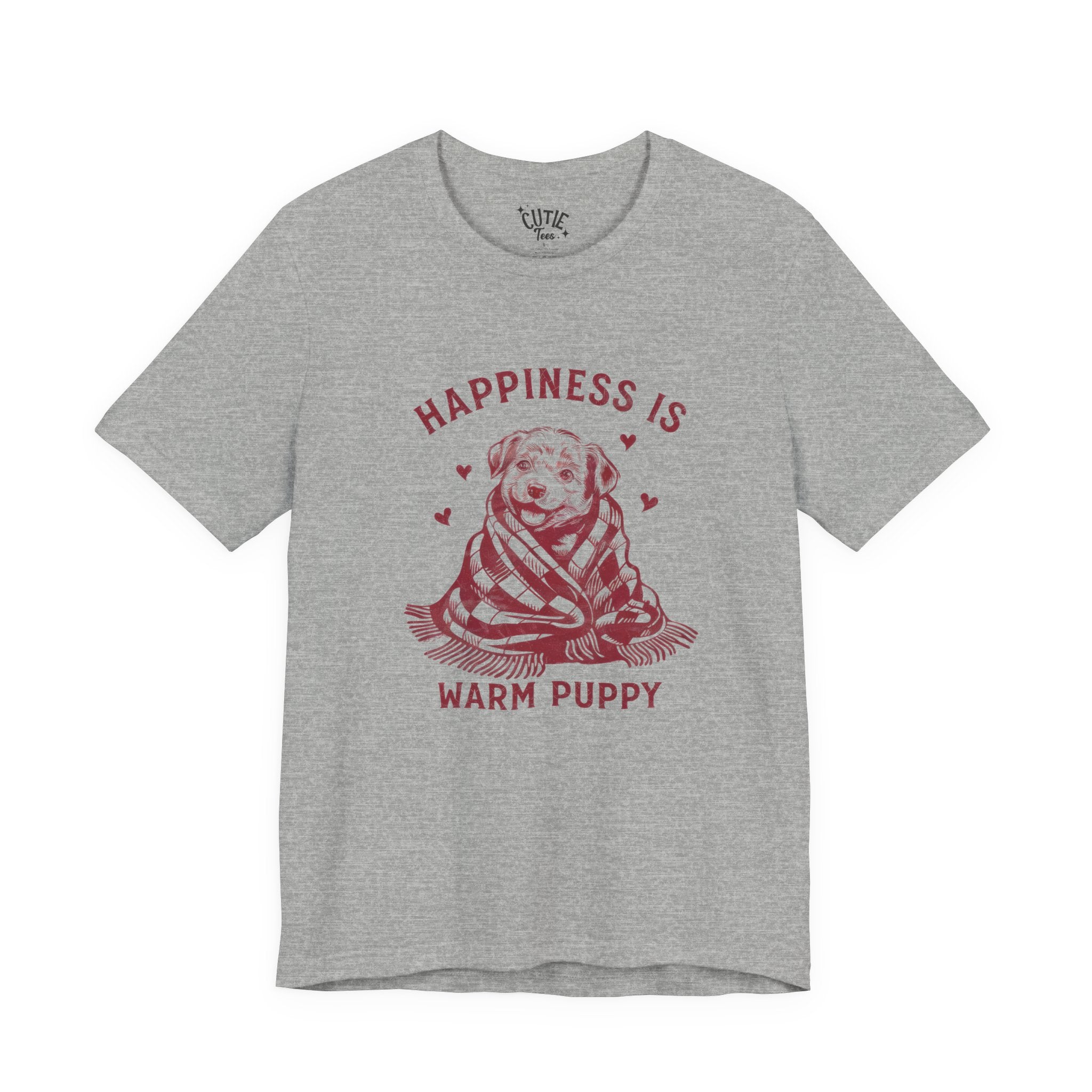 Happiness Is a Warm Puppy Retro Graphic Tee — Heart Puppy Design