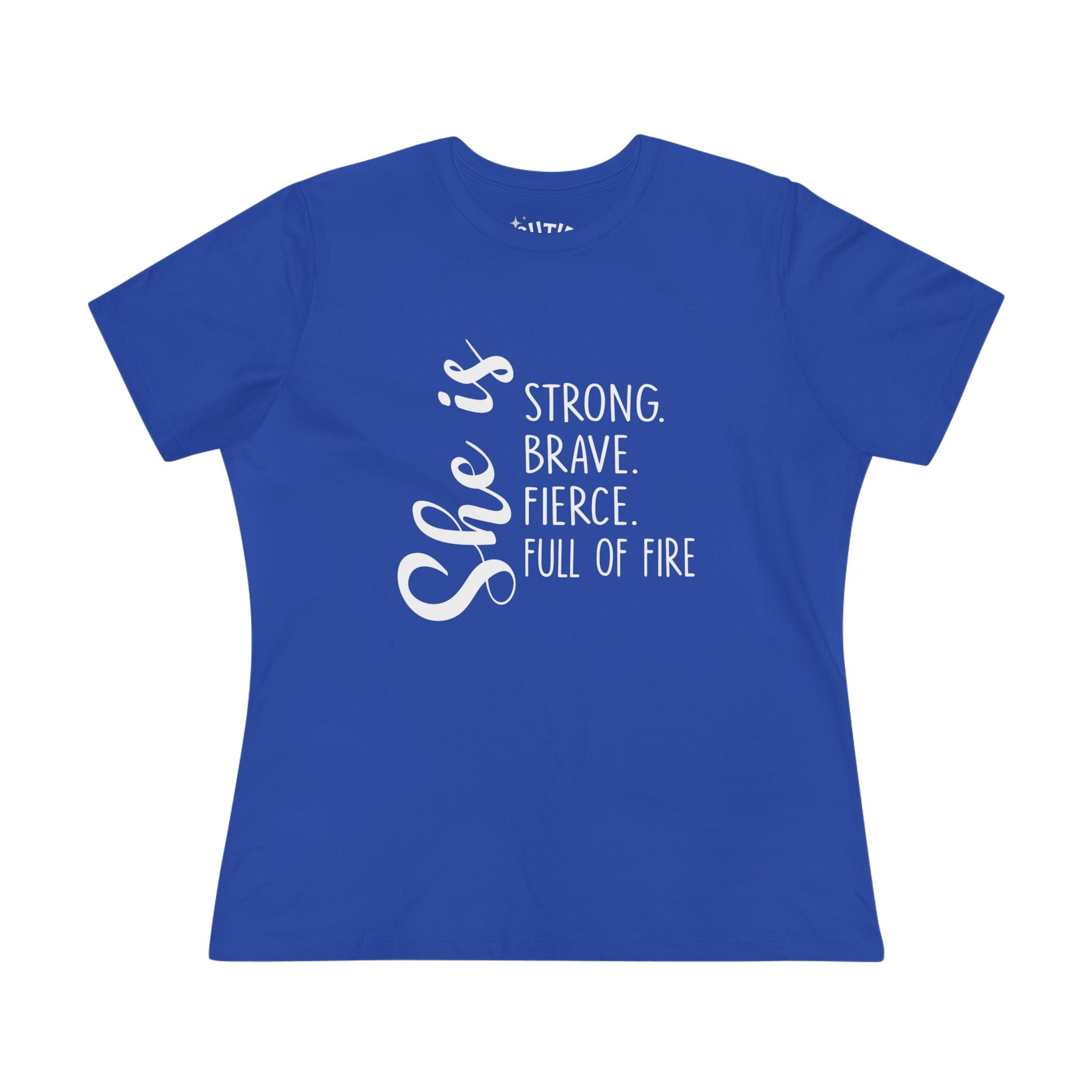 Empowering Women's Cotton Tee - "She is Strong, Brave, Fierce, Full of Fire" - Perfect Gift for Her, Inspirational Shirt, Motivational [...]