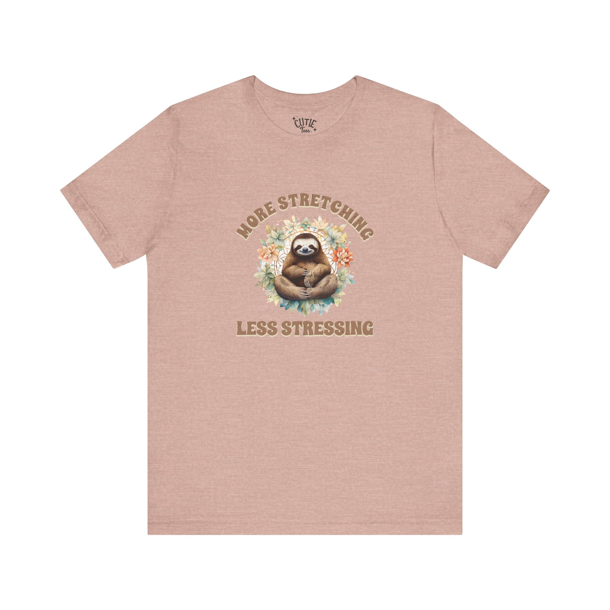 Relaxing Sloth Tee | More Stretching Less Stressing | Casual Wear, Funny Gift, Nature Lover, Yoga Shirt, Unisex Apparel