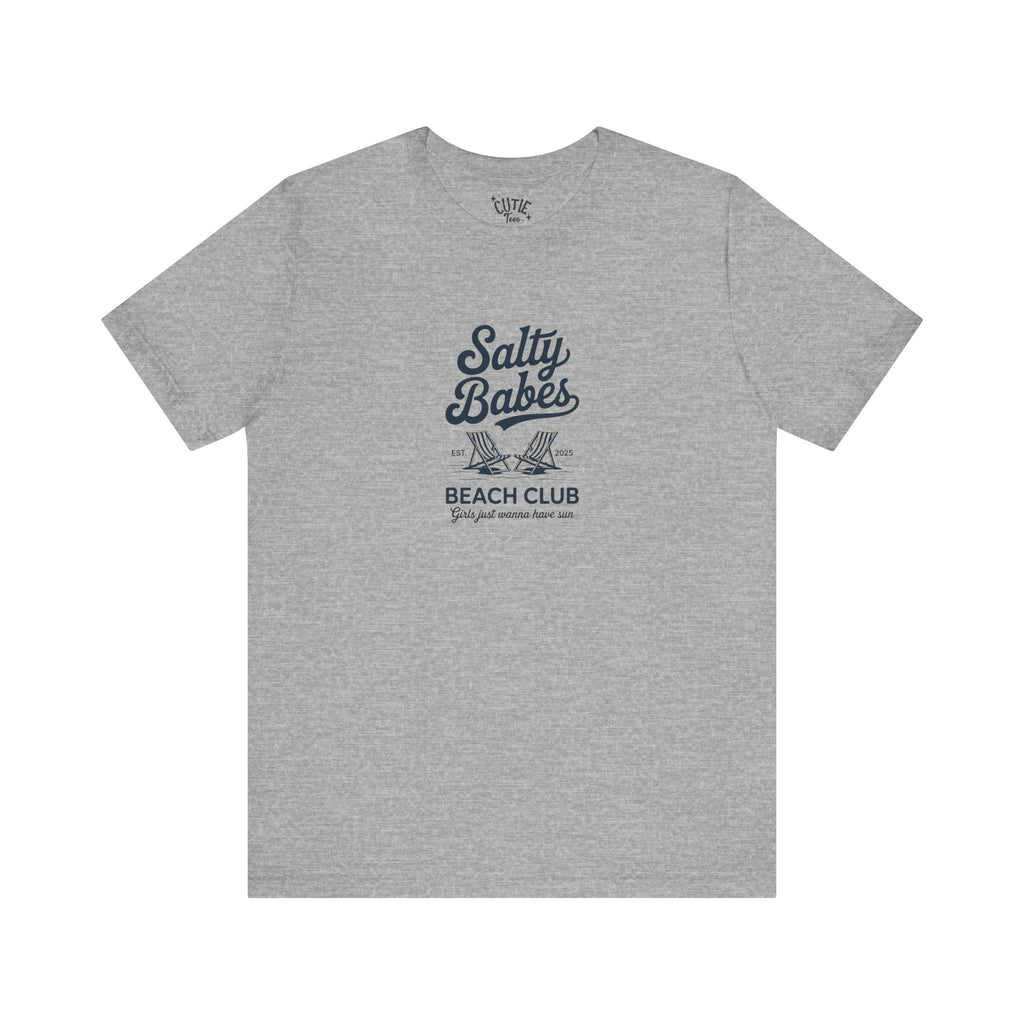 Salty Babes Beach Club Tee, Summer Vibes T-Shirt, Unisex Casual Wear, Beach Party Outfit, Vacation Essential, Gift for Her