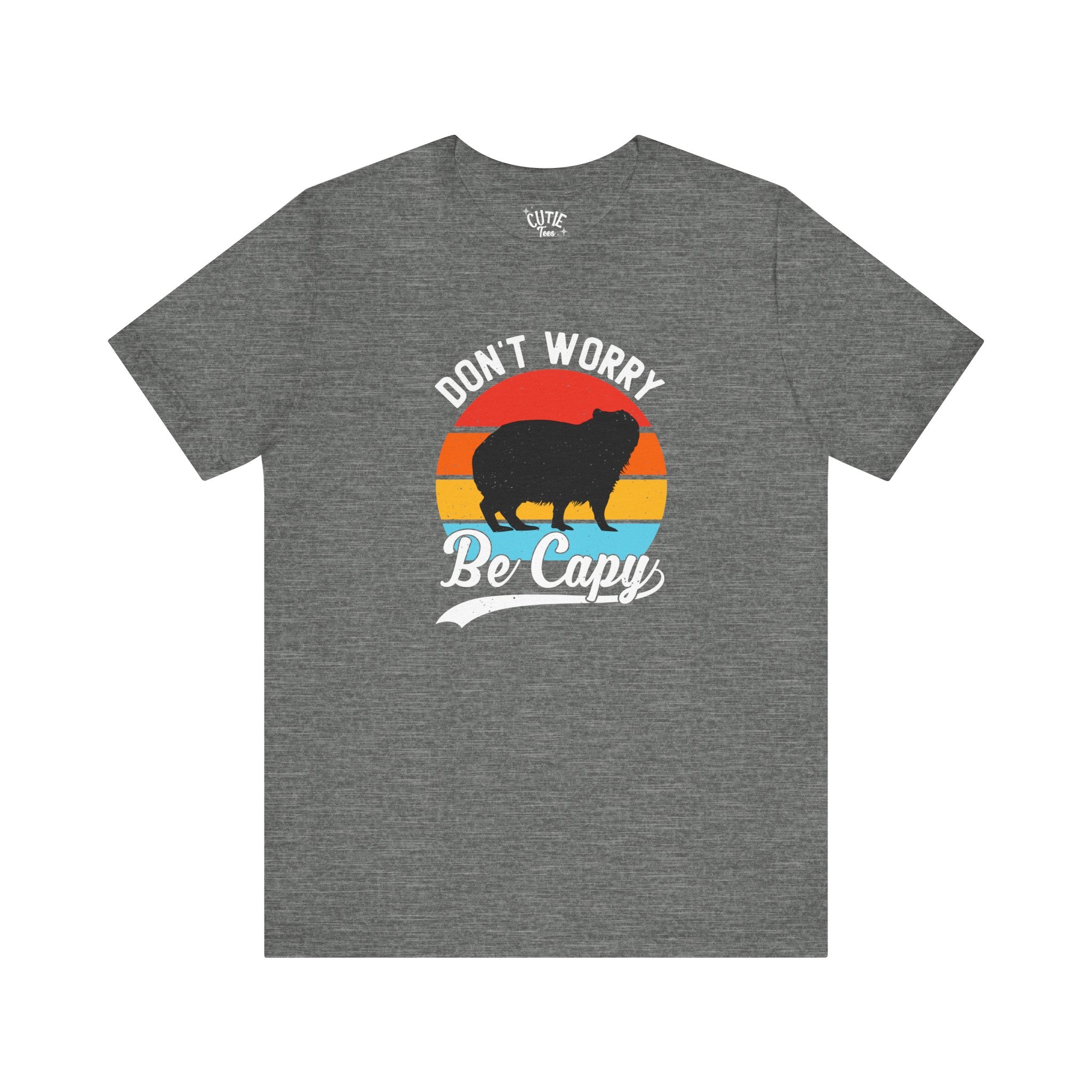 Capybara Lavers Tee, Don't Worry Be Capy, Funny Capybara Shirt, Unisex Graphic T-Shirt, Casual Gift for Animal Lovers, Retro Style Tee