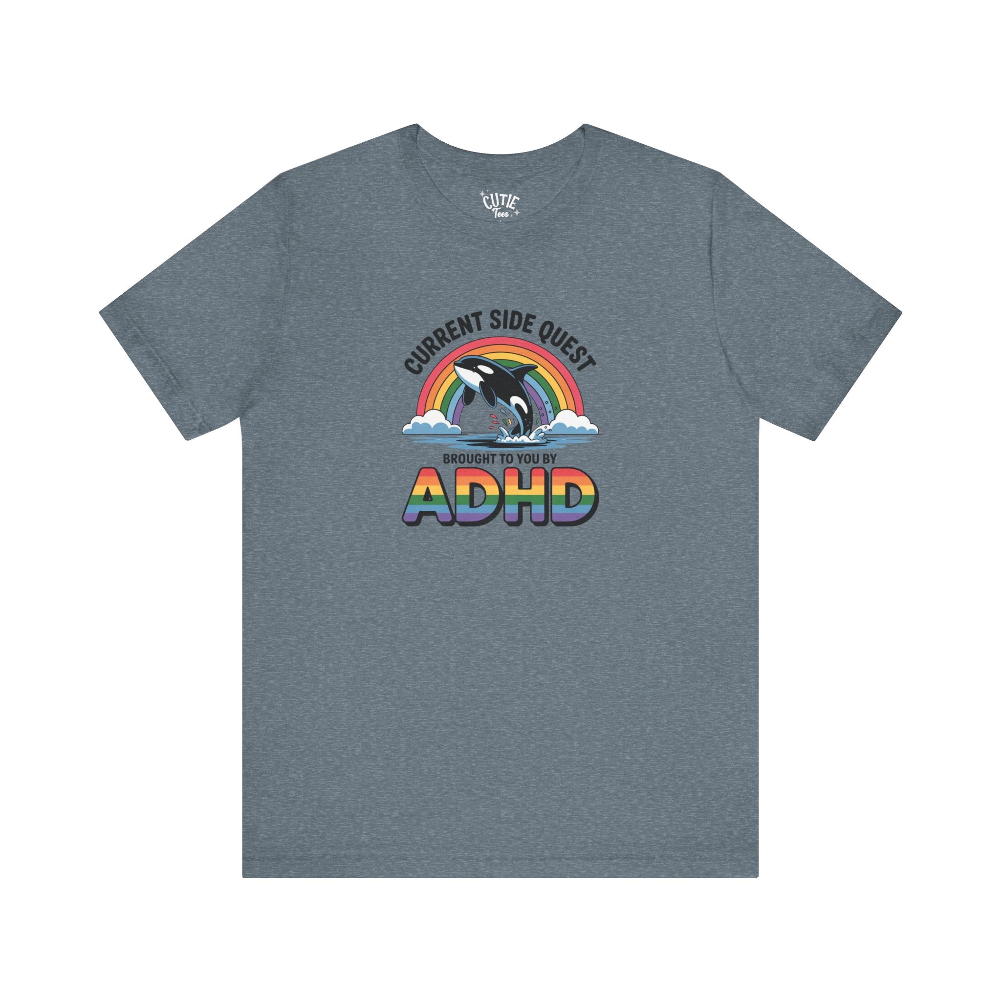 Sidequest Tee - Adhd rainbow whale
