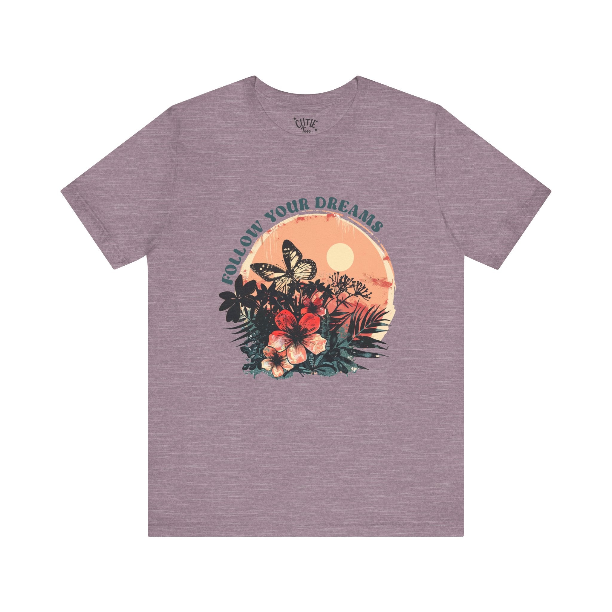 Floral Dreamer Tee - Inspire Belief, Perfect Gift for Teens, Motivation Shirt, Nature Lovers, Birthday, Casual Wear, Unisex Cut