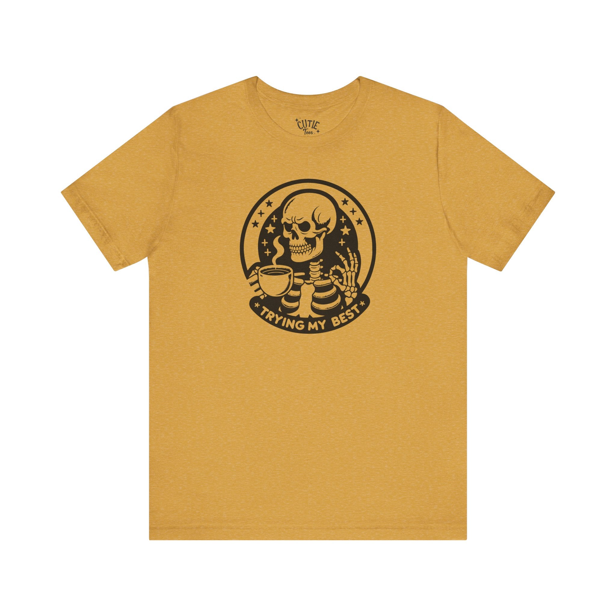 Trying my Best Tee, Casual T-Shirt, Halloween Shirt, Graphic Tee, Unisex Short Sleeve, Skull Shirt