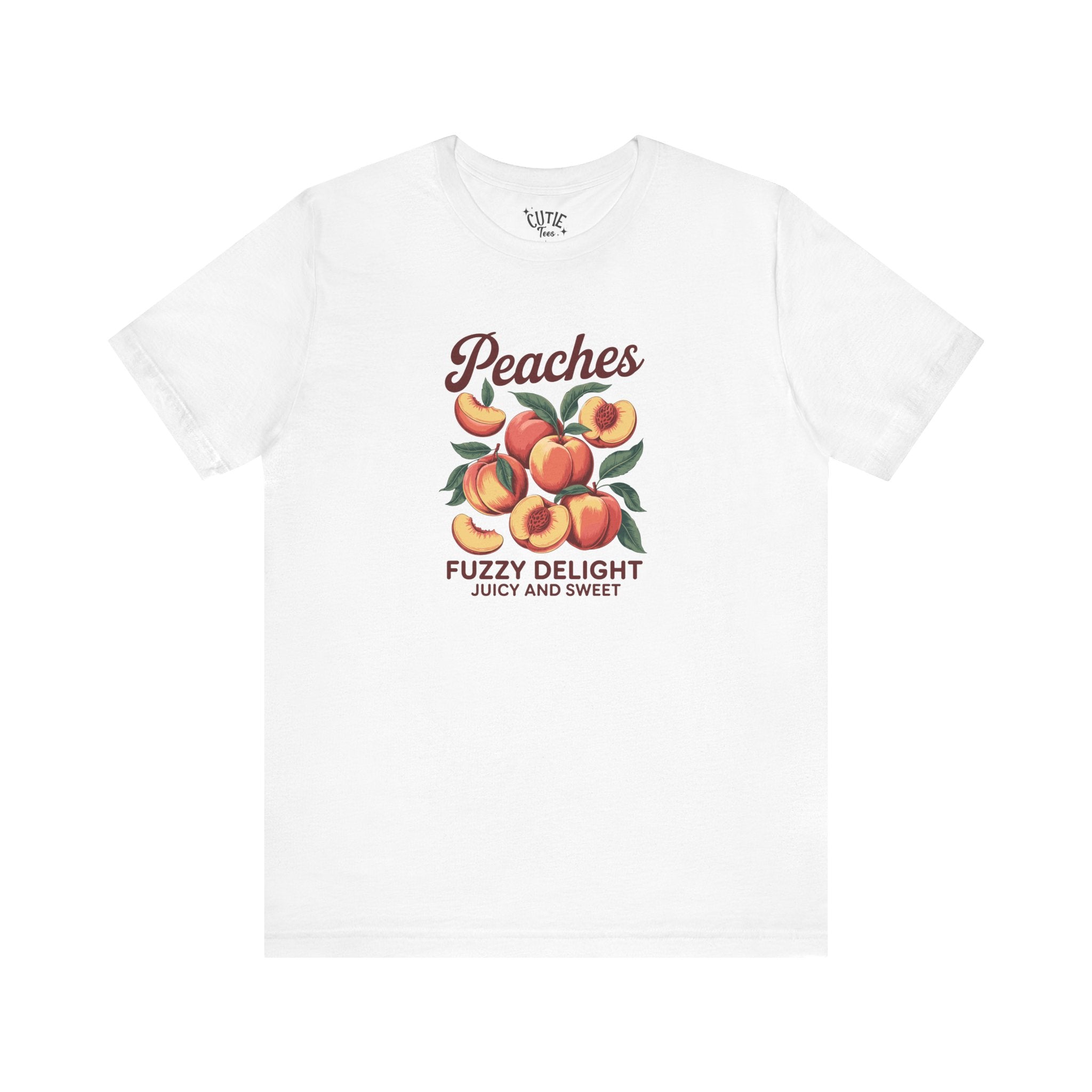 Peaches Tee, Summer T-Shirt, Fruit Lover's Design, Gifts for Foodies, Casual Wear, Fall Harvest, Cute Graphic Tee