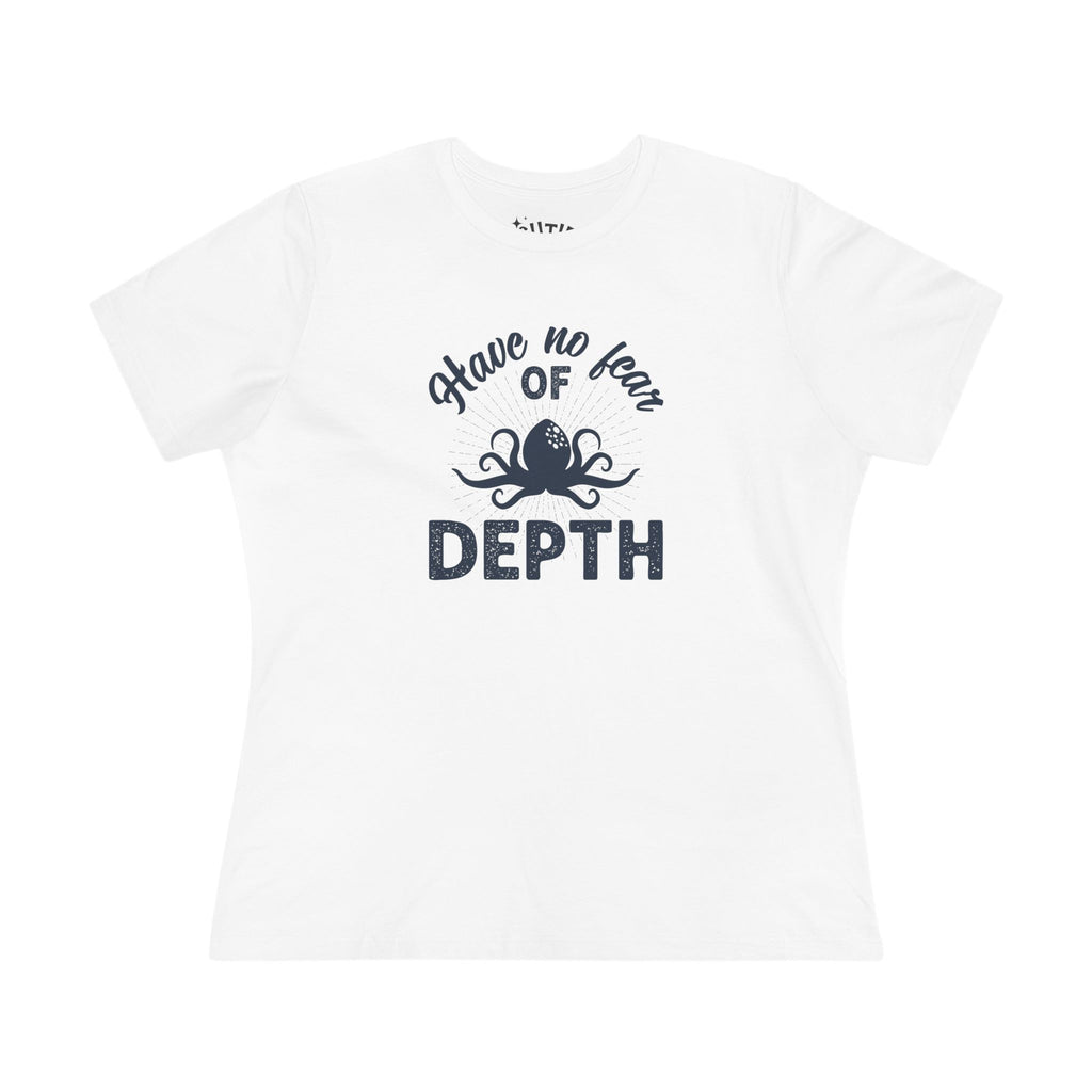 Octopus Women's Cotton Tee, Motivational Graphic T-Shirt for Brave, Strong Women