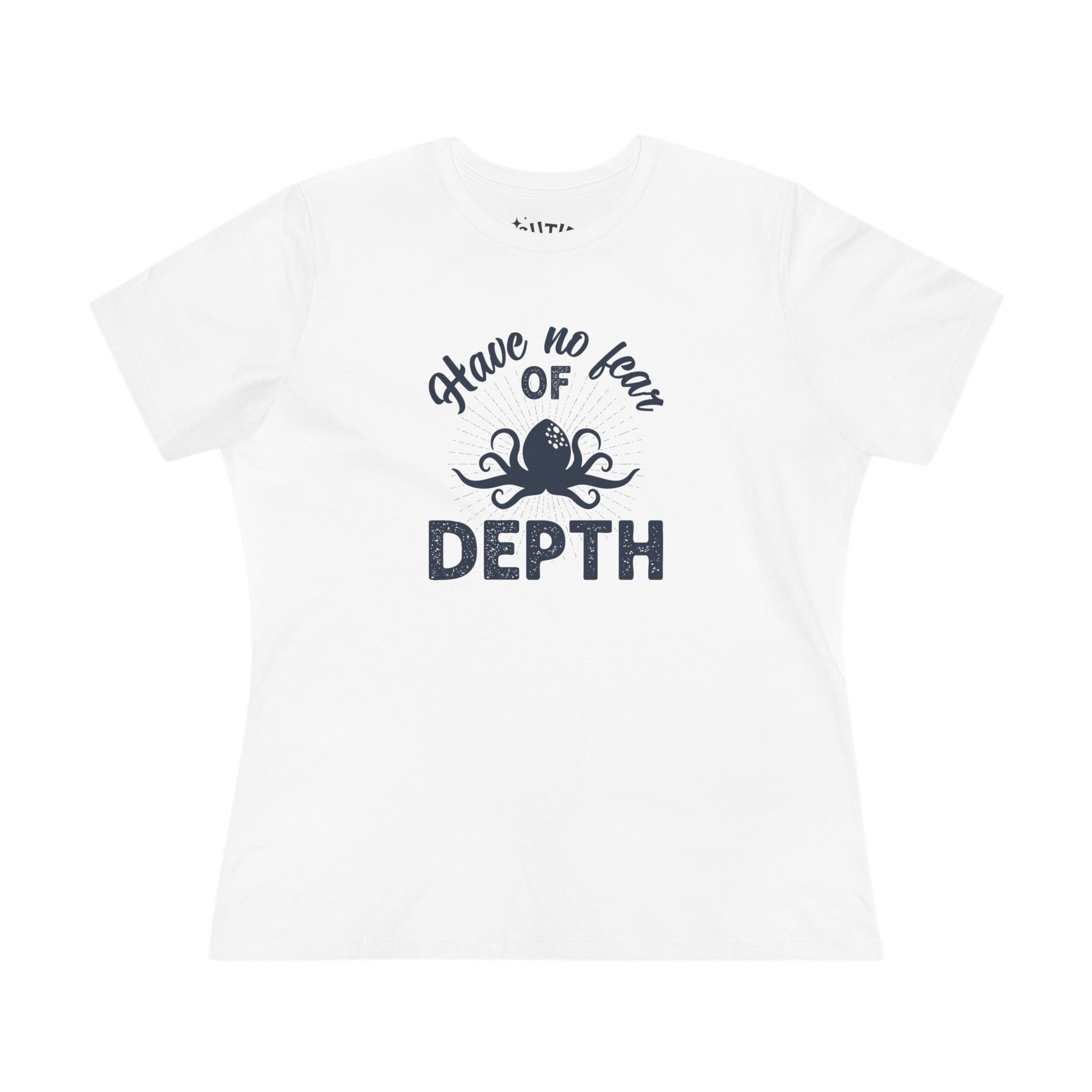 Octopus Women's Cotton Tee, Motivational Graphic T-Shirt for Brave, Strong Women