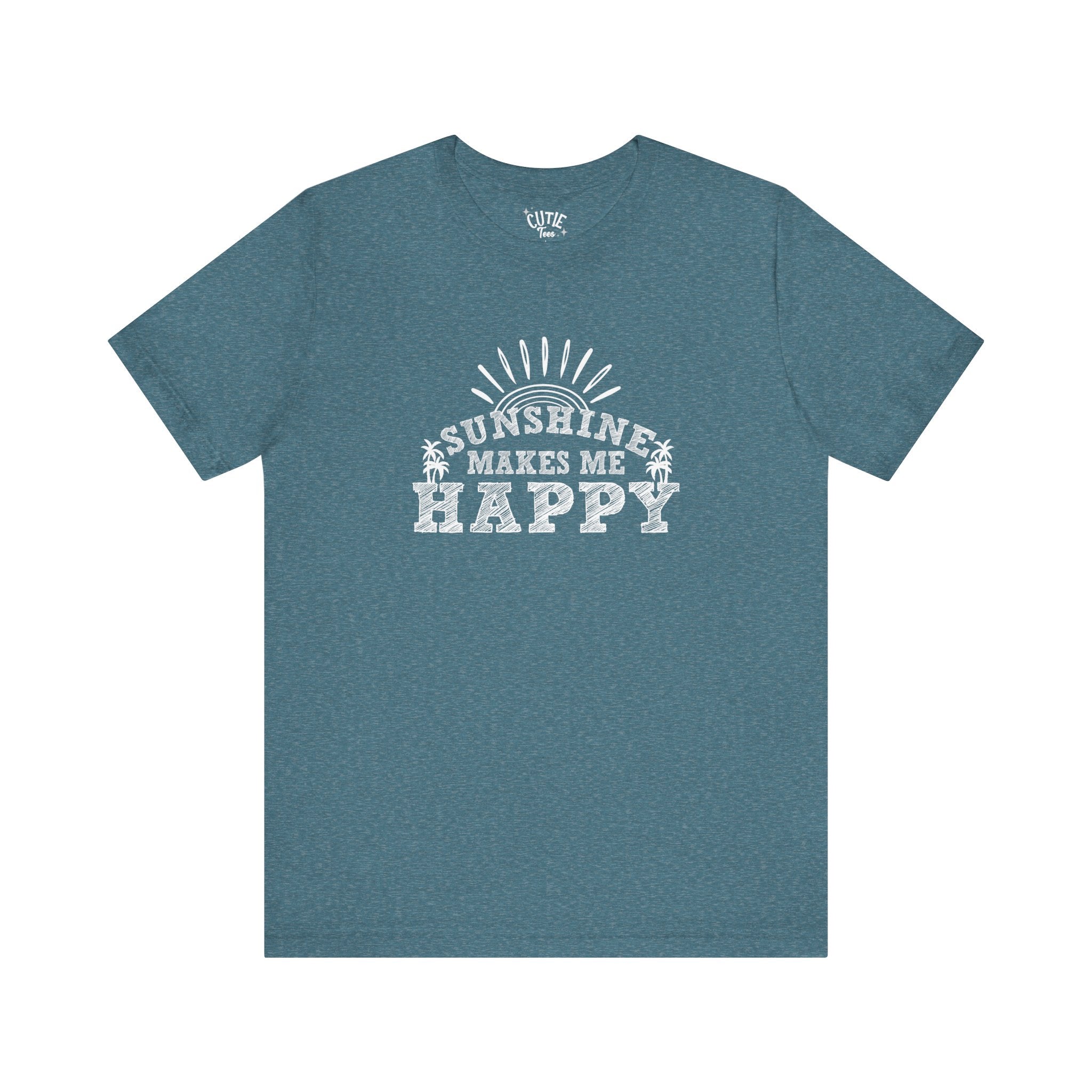 Sunshine Makes Me Happy Tee, Unisex T-Shirt for Positive Vibes, Gift for Friends, Summer Apparel, Motivational Shirt