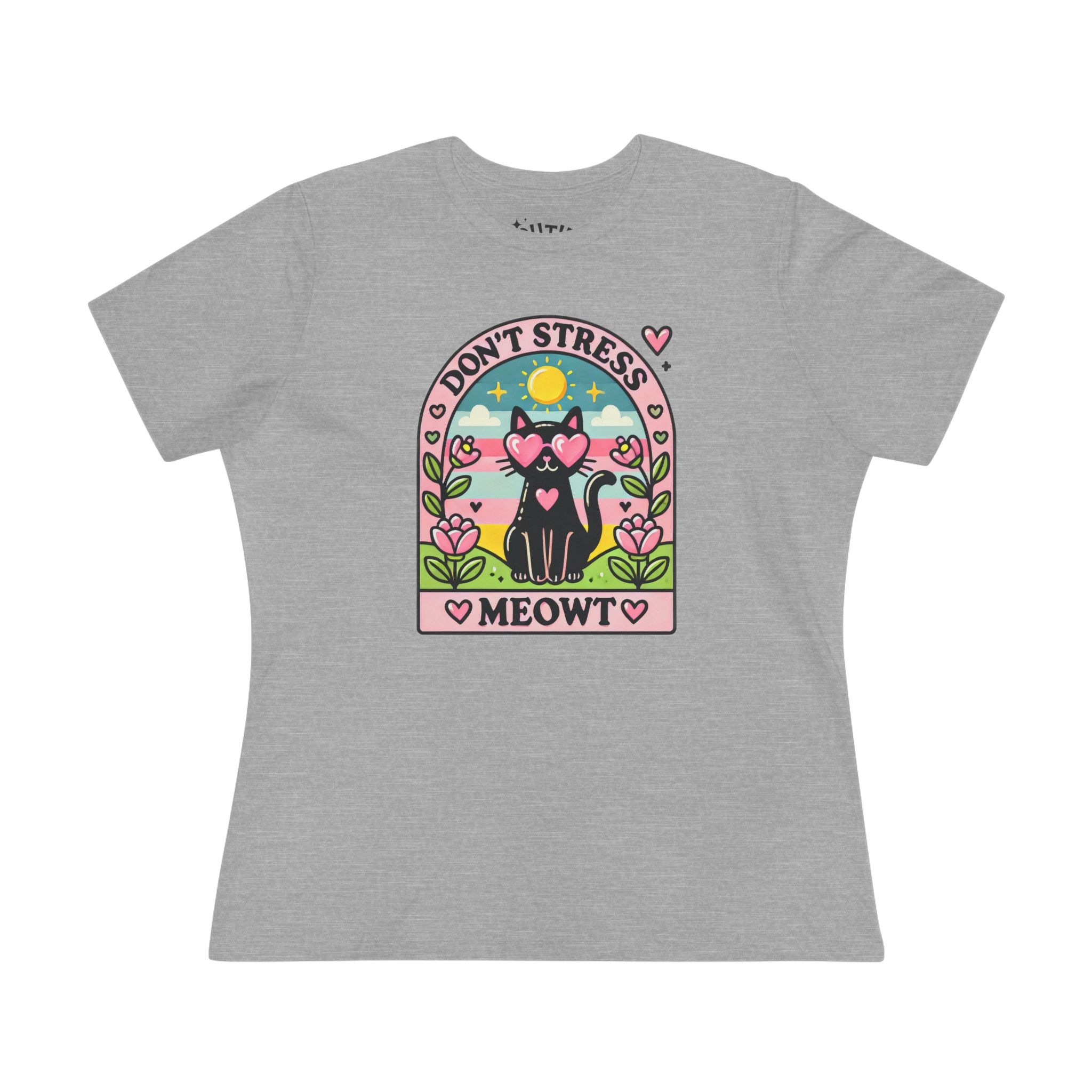 Cat Tee - Don't Stress MEOWT - Women's Cotton