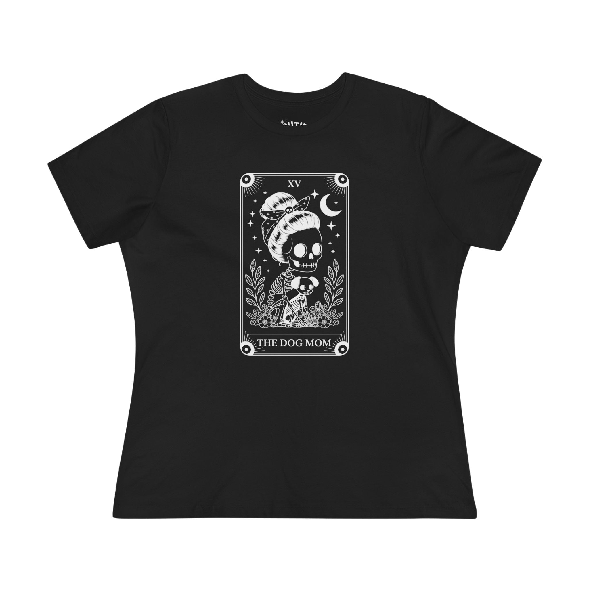 Dog Mom Tarot Card Tee, Cute Dog Mom T-shirt, Gift for Pet Lovers, Casual Cotton Top, Animal Lovers Apparel, Fun Graphic Tee