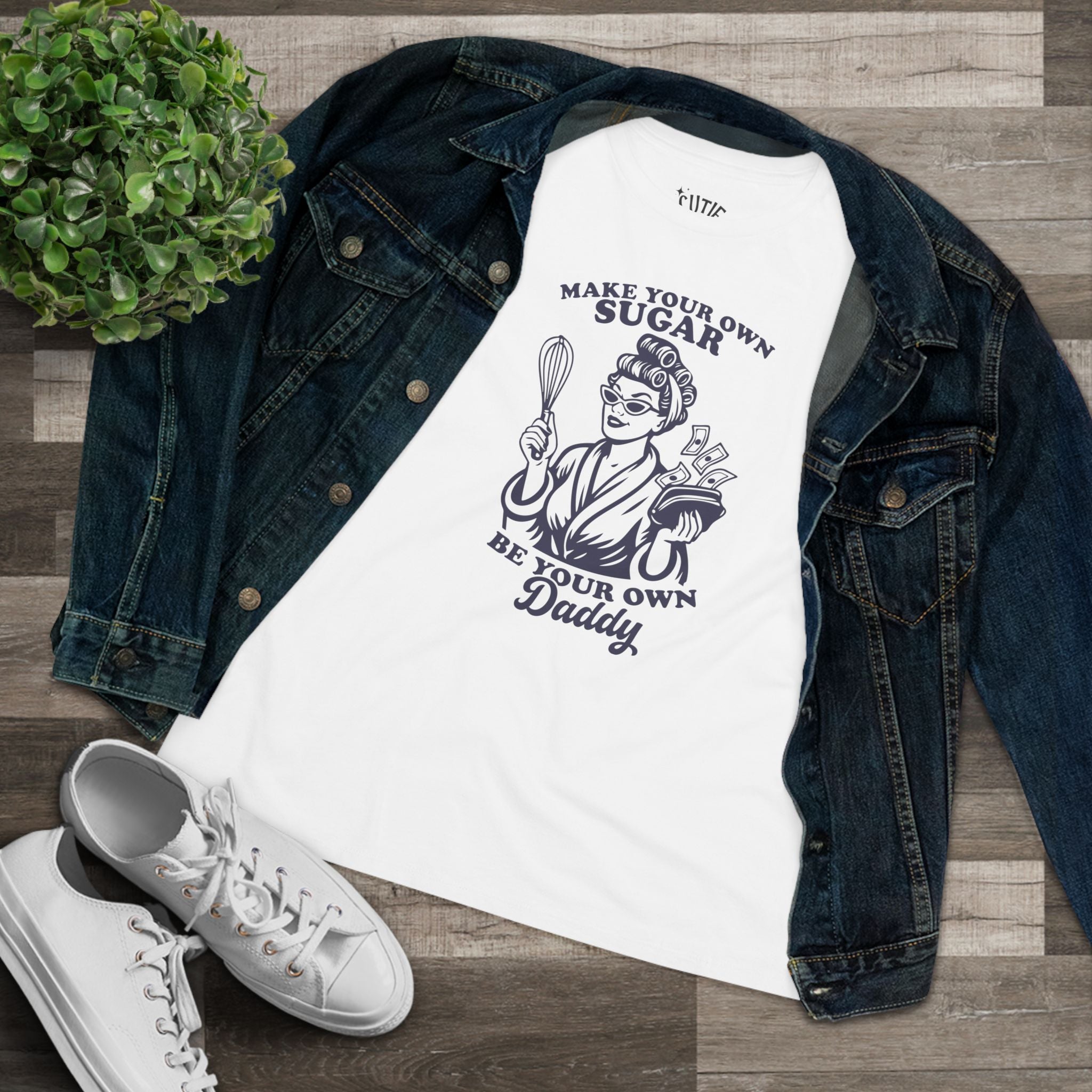 Make Your Own Sugar Whimsical Women's Cotton Tee - Funny Retro Design, Gift for Her, Birthday Present, Kitchen Humor, Casual Wear