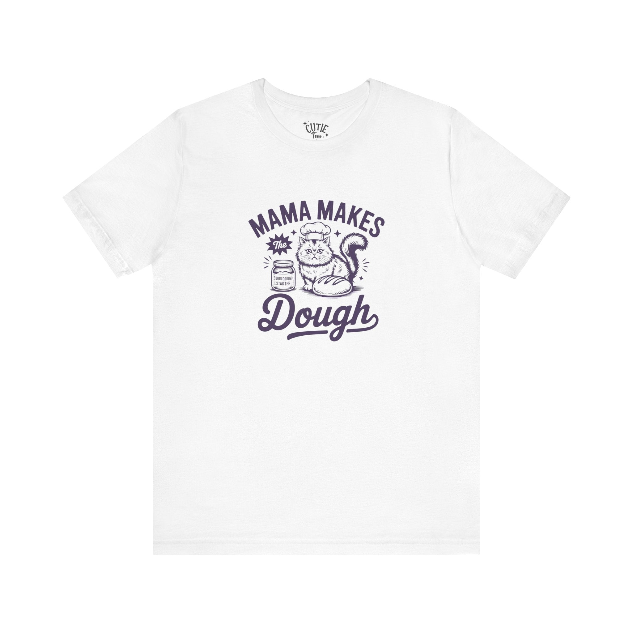 Mama Makes the Dough Cat T-Shirt | Fun Cooking Tee | Gift for Moms | Baking Shirt | Cute Foodie Apparel | Kitchen Lover's Gift