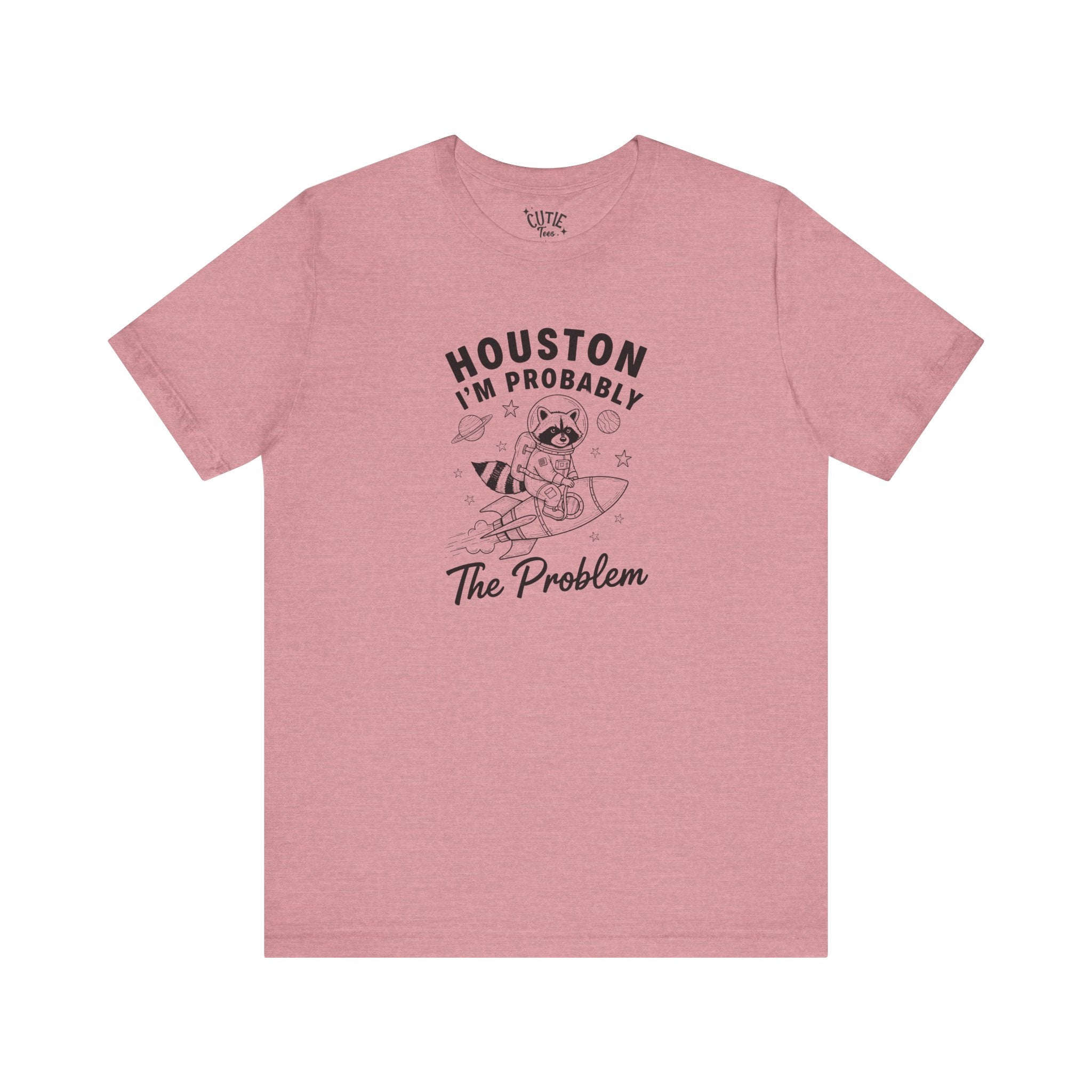 Raccoon Rocket Funny Space Tee, Houston I'm Probably The Problem T-Shirt, Unisex Graphic Shirt, Gift for Astronaut Lovers, Space Exploration Apparel