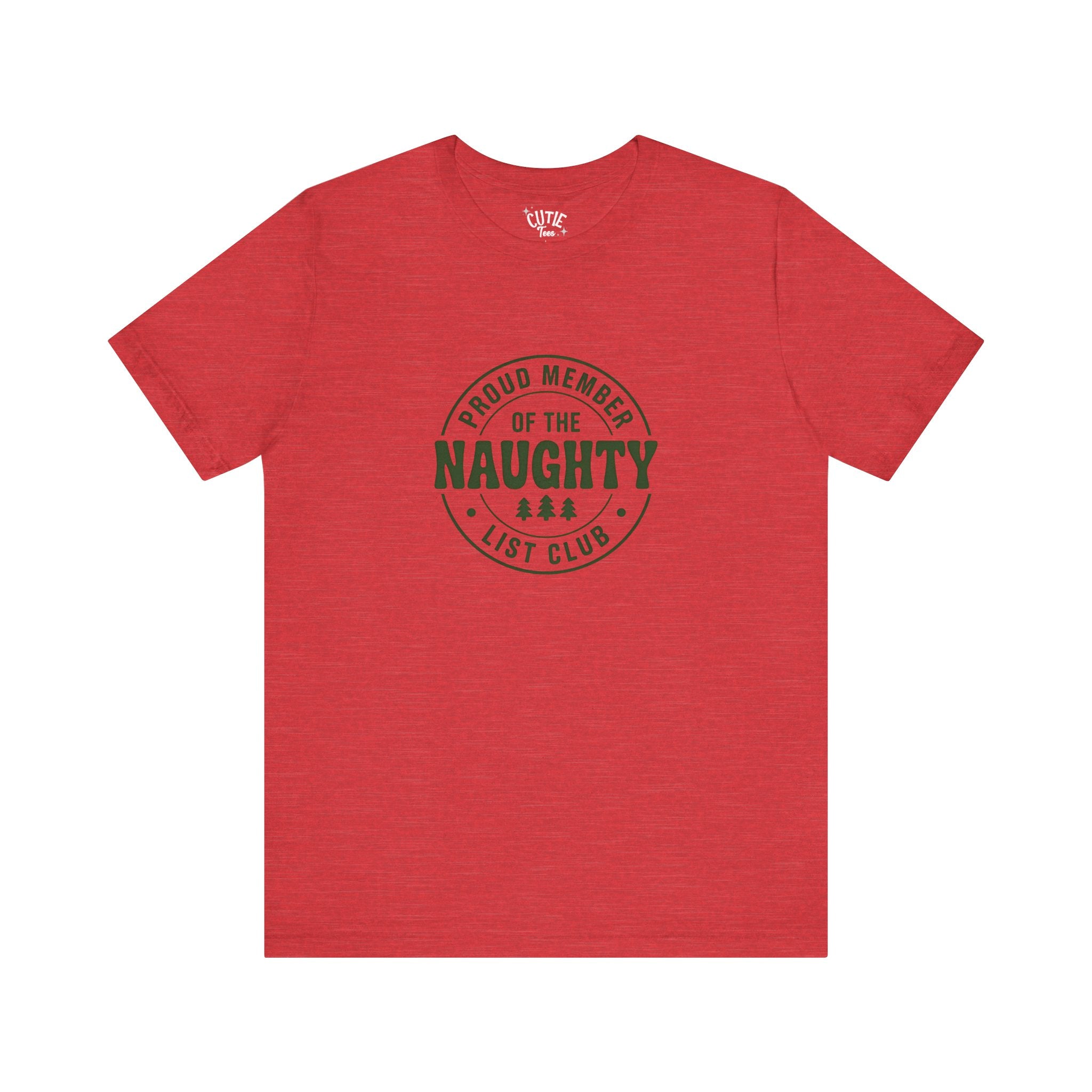 Naughty List Club Tee, Funny Holiday T-Shirt, Unisex Graphic Shirt, Christmas Apparel, Gift for Mischievous Friends