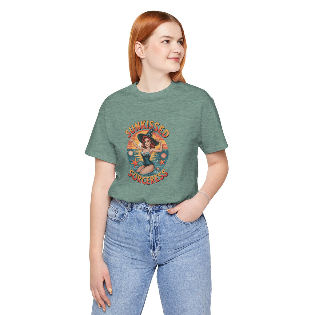 Sunkissed Sorceress Tee, Sun-Inspired T-Shirt, Witchy Apparel, Summer Fashion, Vintage Style Top, Gifts for Her