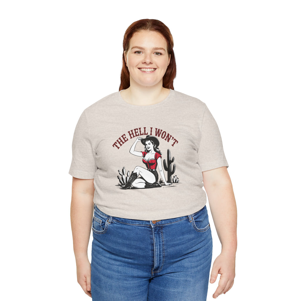 Bold Cowgirl Graphic Tee, Casual Shirt for Women, Vintage Style, Gift for Empowerment, Funny T-Shirt