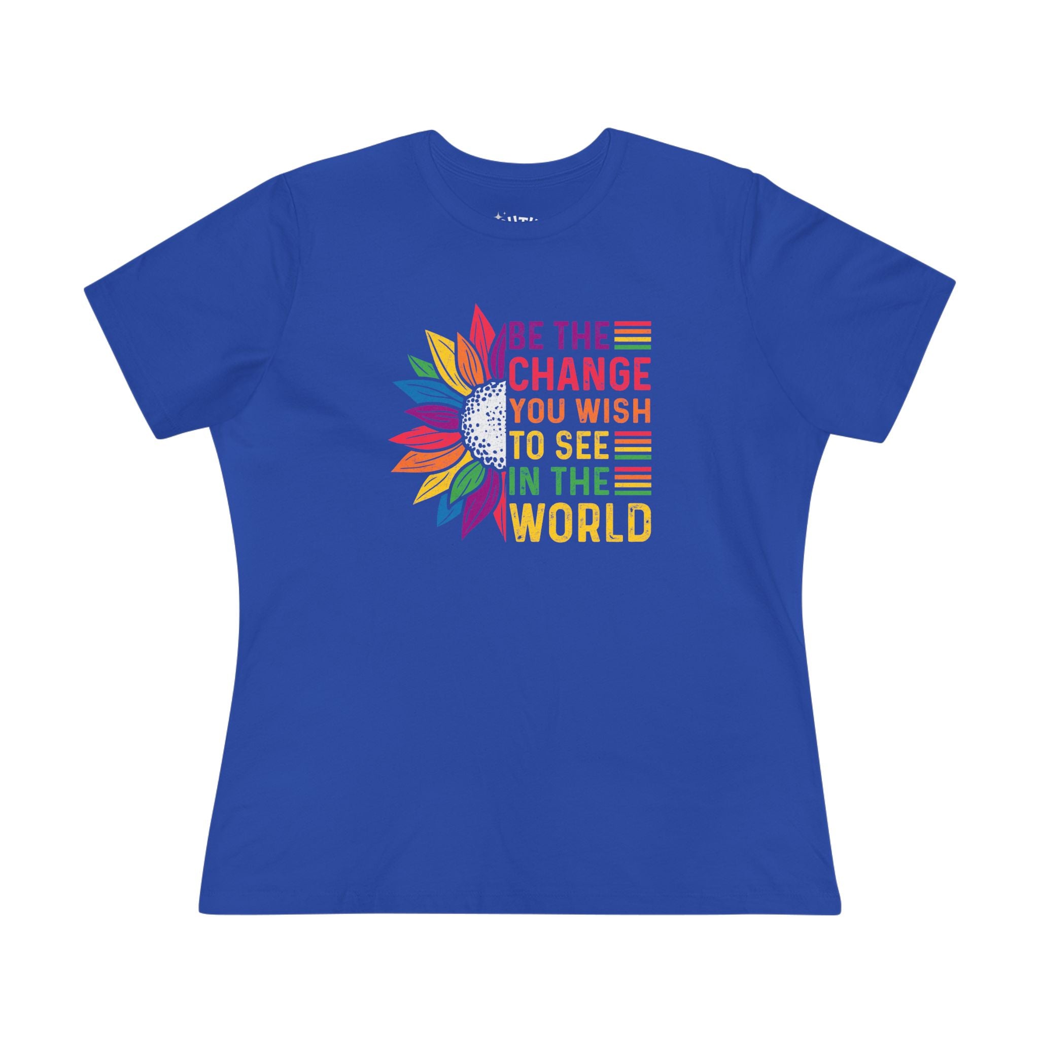 Be the Change Women's Cotton Tee - Inspirational T-Shirt for Social Advocates, Motivational Gift for Women, Casual Wear, Eco-Friendly [...]