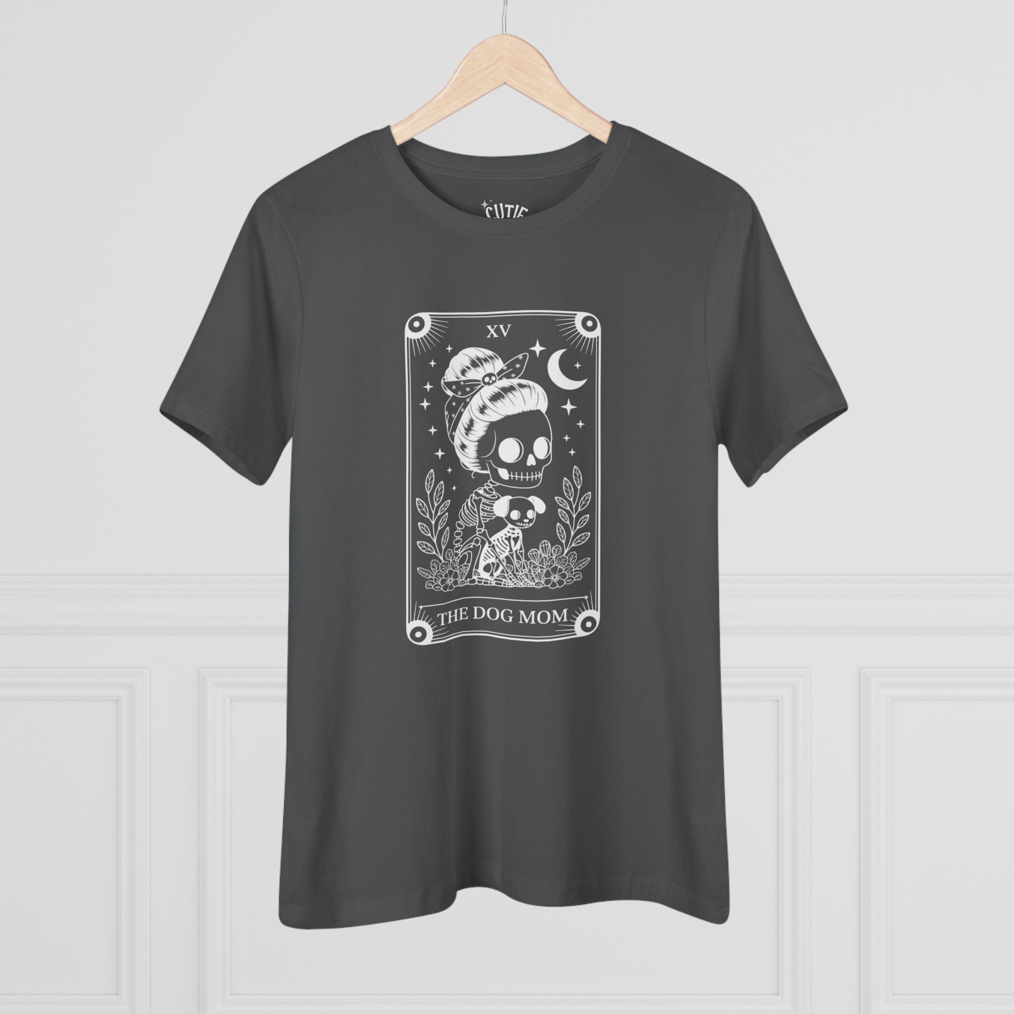 Dog Mom Tarot Card Tee, Cute Dog Mom T-shirt, Gift for Pet Lovers, Casual Cotton Top, Animal Lovers Apparel, Fun Graphic Tee