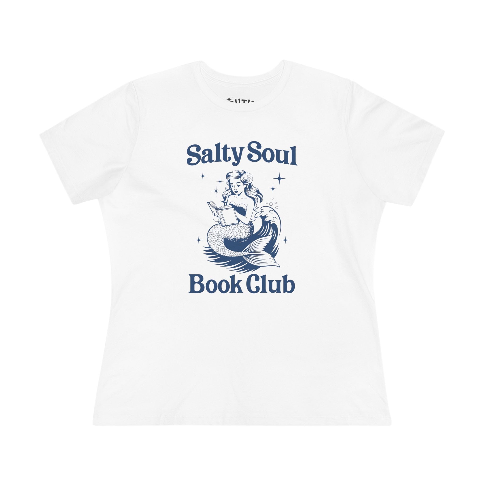 Mermaid Salty Soul Cotton Tee - Book Lovers Gift