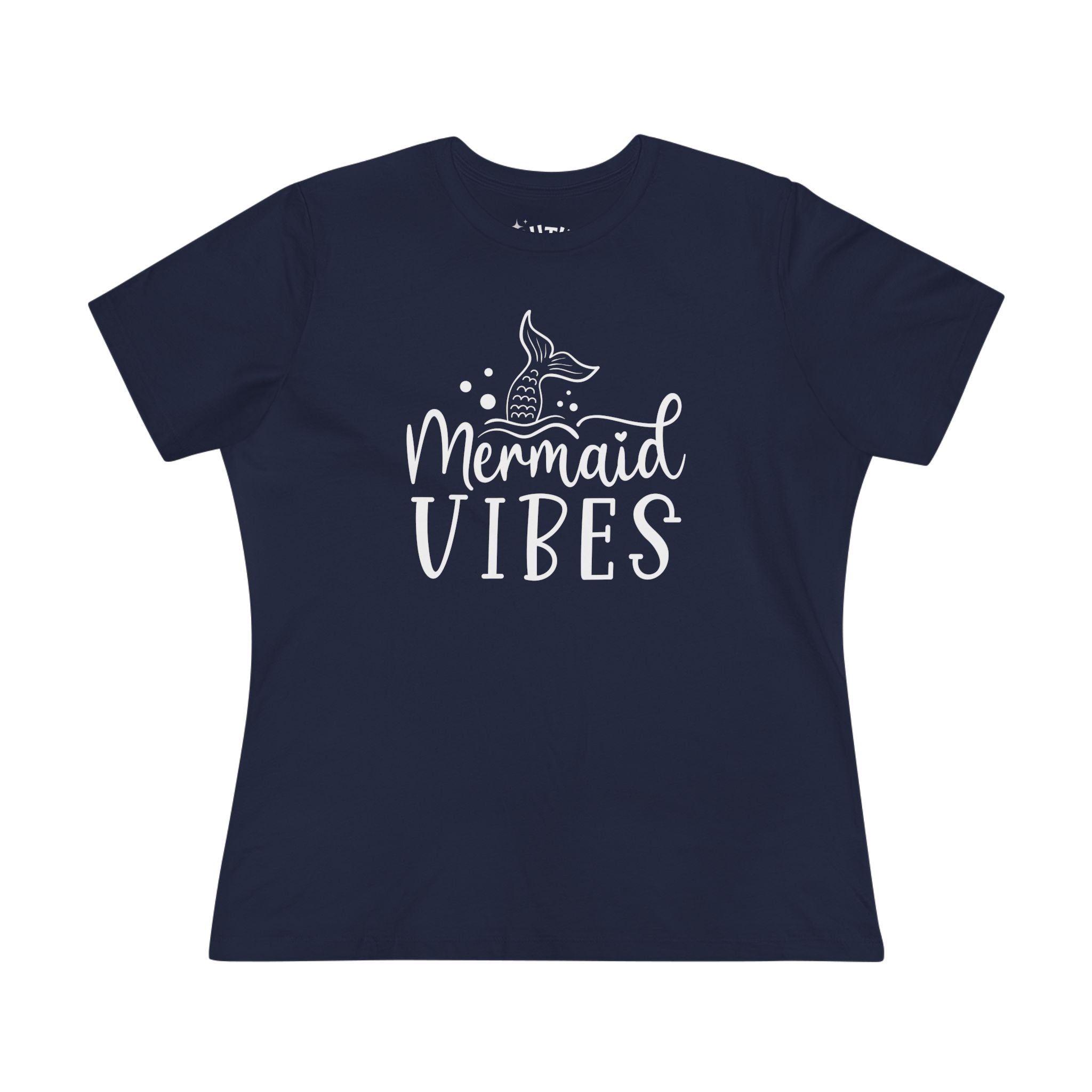 Mermaid Vibes Women's Cotton Tee, Summer Fashion, Beachwear, Gift for Her, Casual Wear, Ocean Lover Shirt