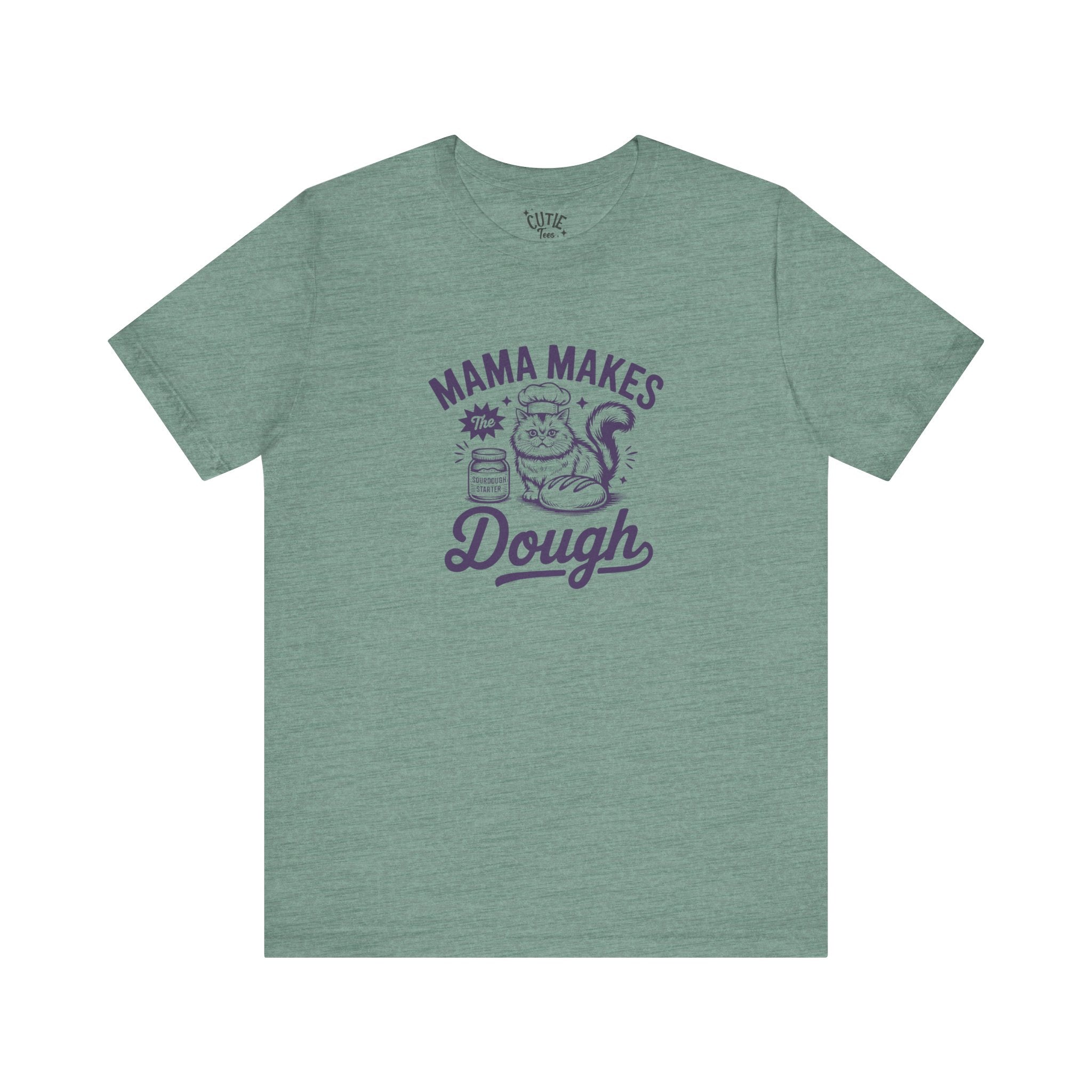 Mama Makes the Dough Cat T-Shirt | Fun Cooking Tee | Gift for Moms | Baking Shirt | Cute Foodie Apparel | Kitchen Lover's Gift