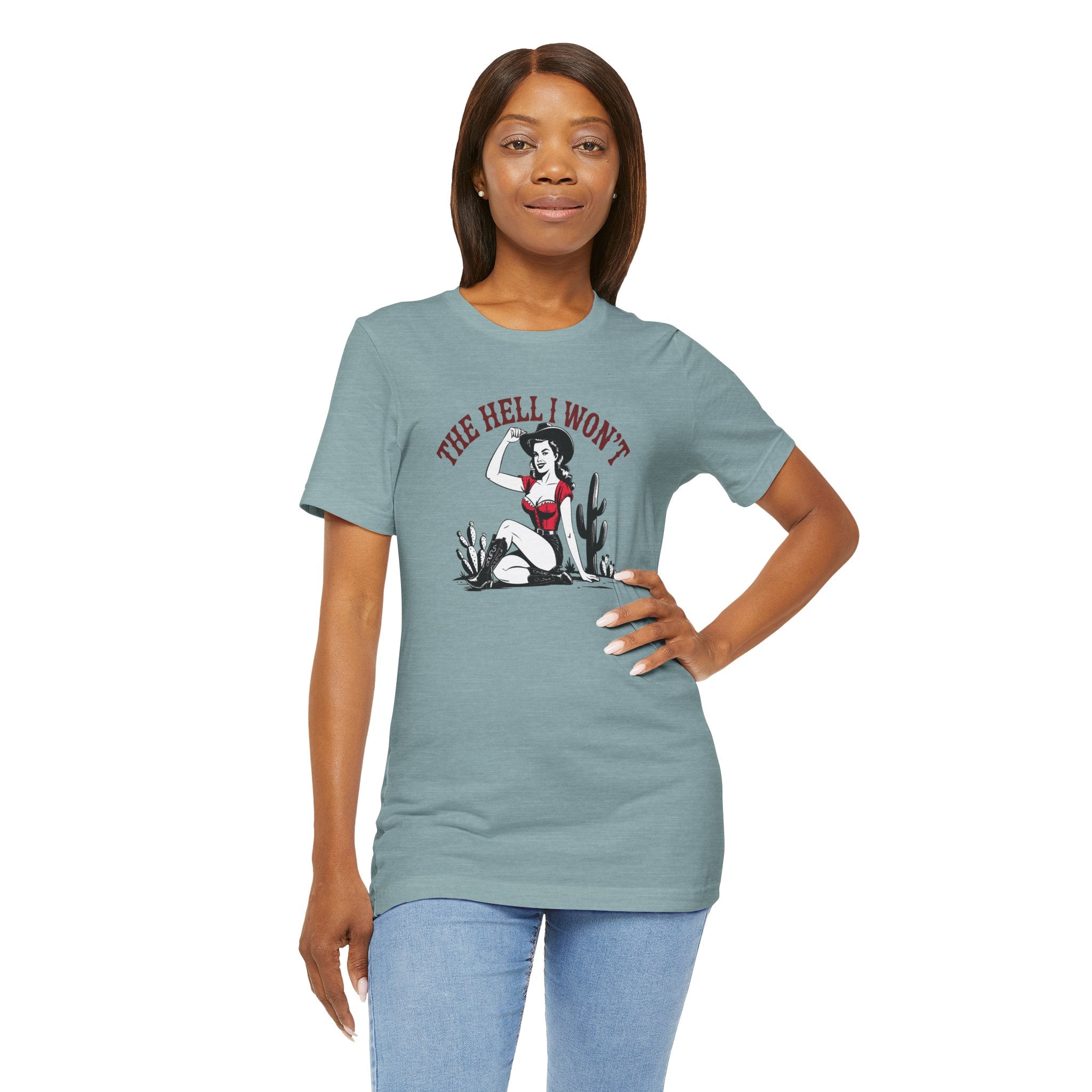 Bold Cowgirl Graphic Tee, Casual Shirt for Women, Vintage Style, Gift for Empowerment, Funny T-Shirt