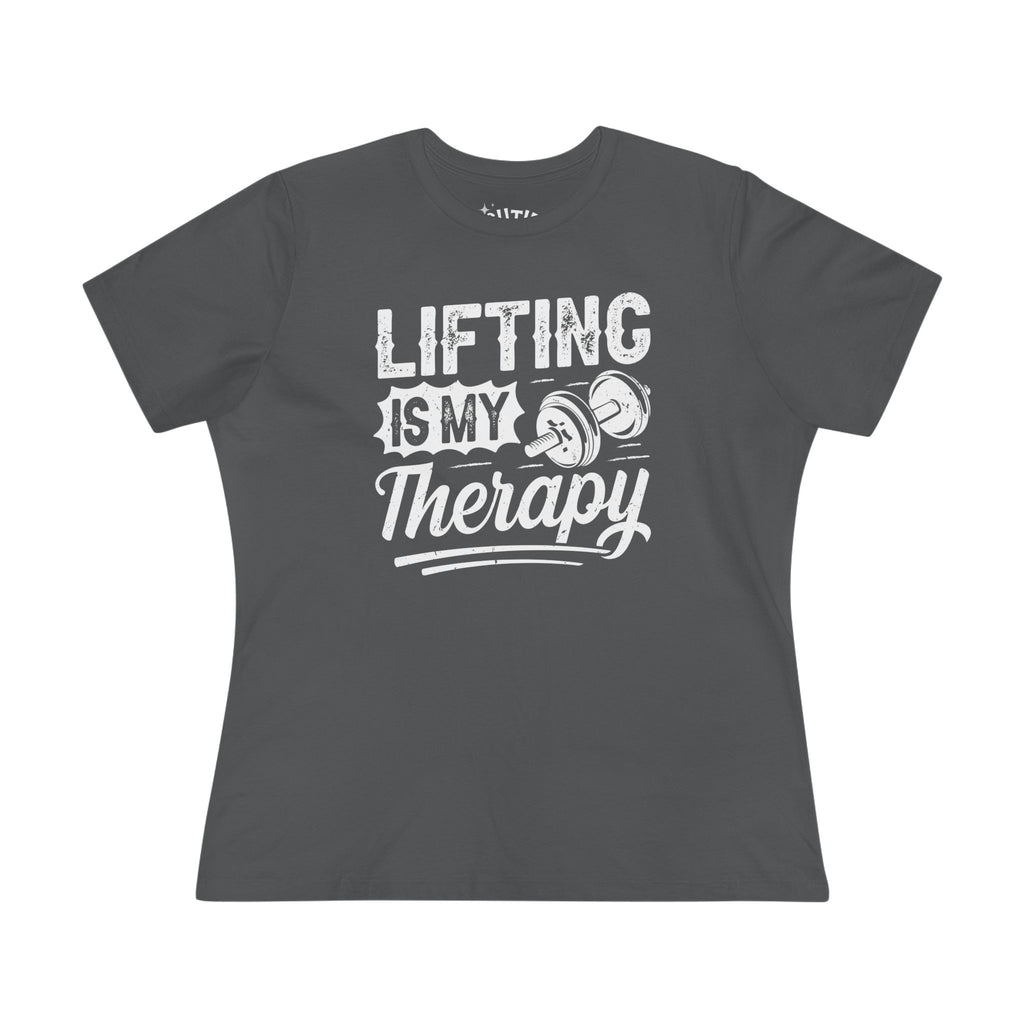 Lifting is My Therapy Women's Tee, Workout Shirt, Gym Tee, Gift for Athletes, Motivational Tee