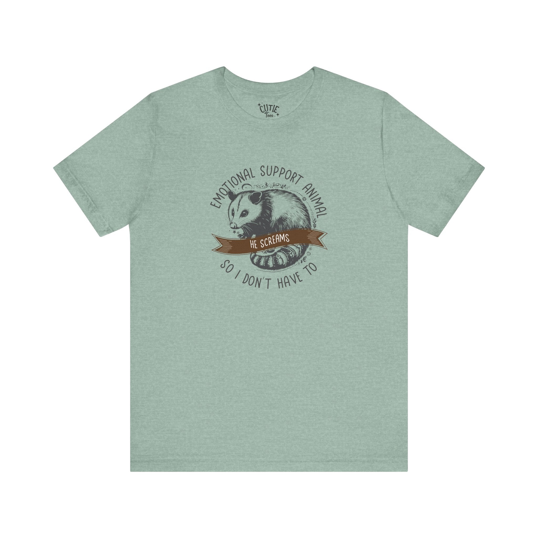 Emotional Support Opossum Animal Tee, Funny Animal Lover Shirt, Gift for Pet Owners, Casual Wear, Birthday Gift, Quirky Humor
