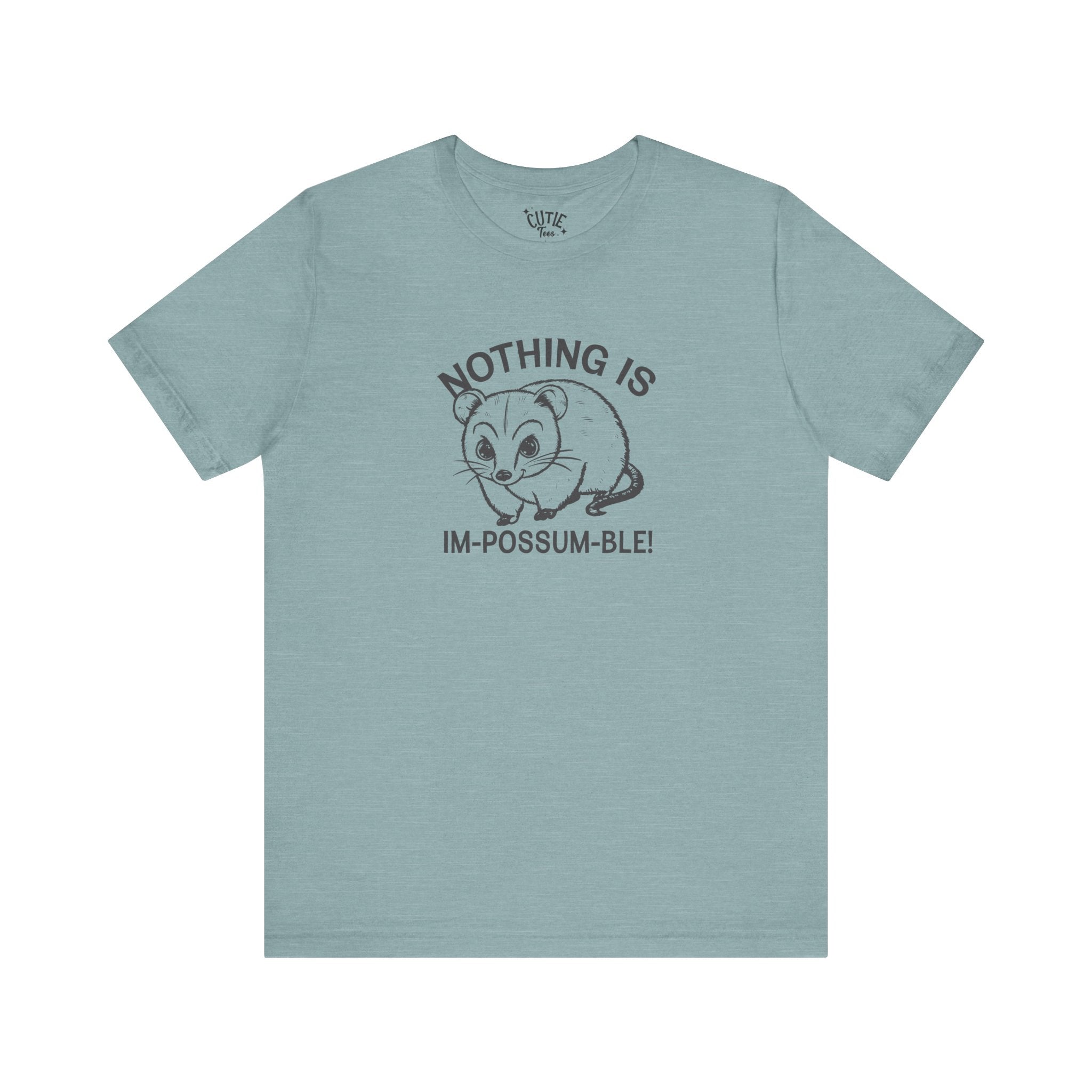 Possum Inspirational Tee - Im-Possum-Ble Unisex Jersey Tee – Cute Animal Humor Shirt for Gifts, Casual Wear, Birthdays, Animal Lovers, Celebrations