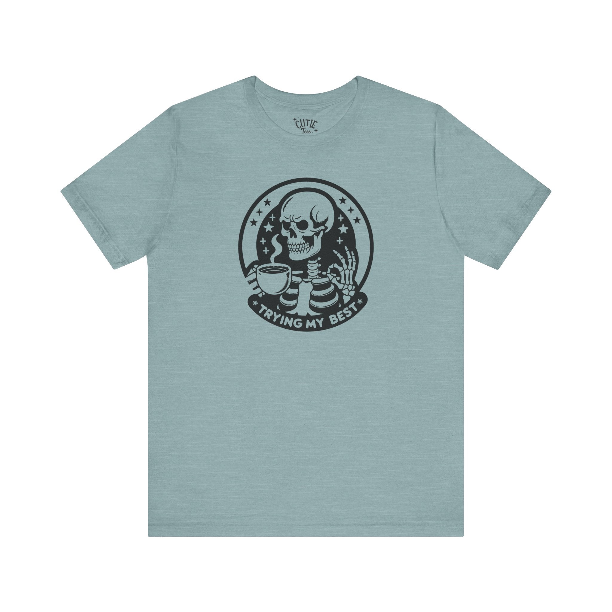 Trying my Best Tee, Casual T-Shirt, Halloween Shirt, Graphic Tee, Unisex Short Sleeve, Skull Shirt