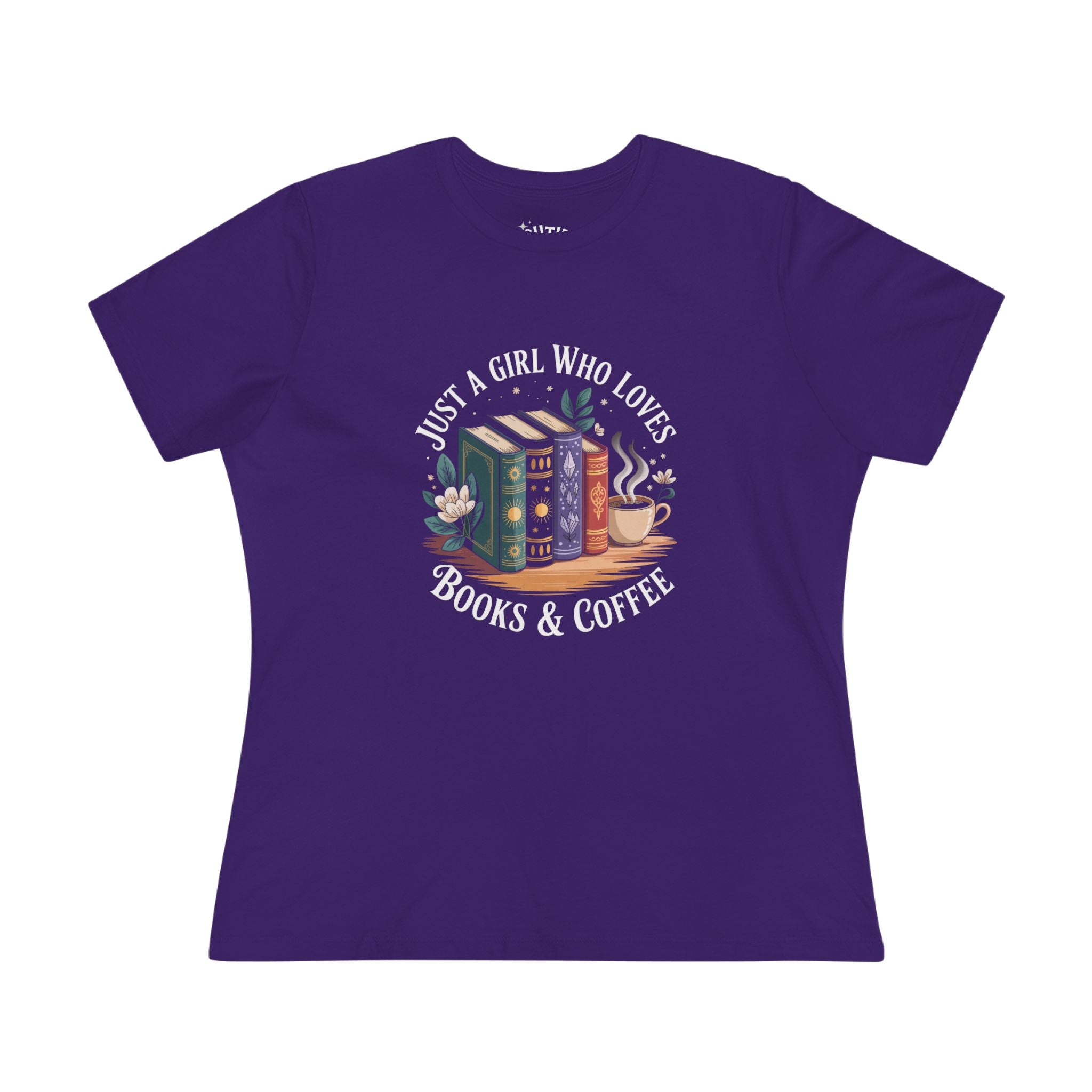 Just a Girl Who Loves Books & Coffee Tee, Cute Literature Shirt, Gift for Book Lovers, Cozy Reading Top, Bookworm Tee