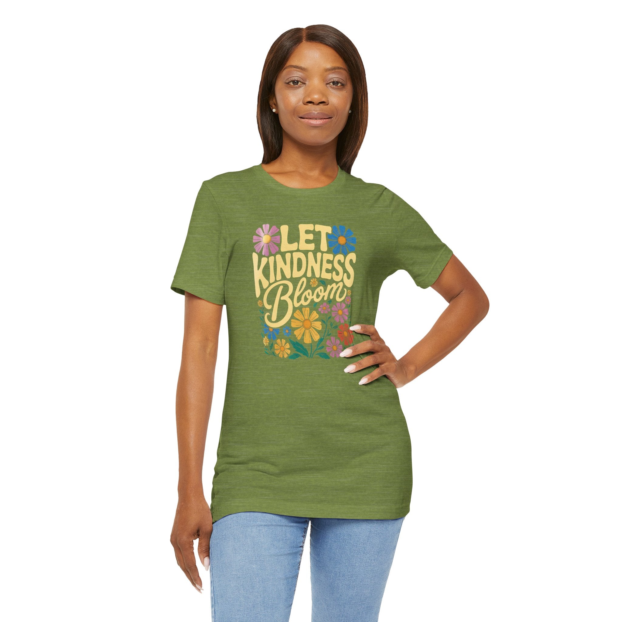 Kindness Tee - Let Kindness Bloom Shirt, Casual Wear, Gifts for Friends, Encouragement Clothing, Spring Fashion