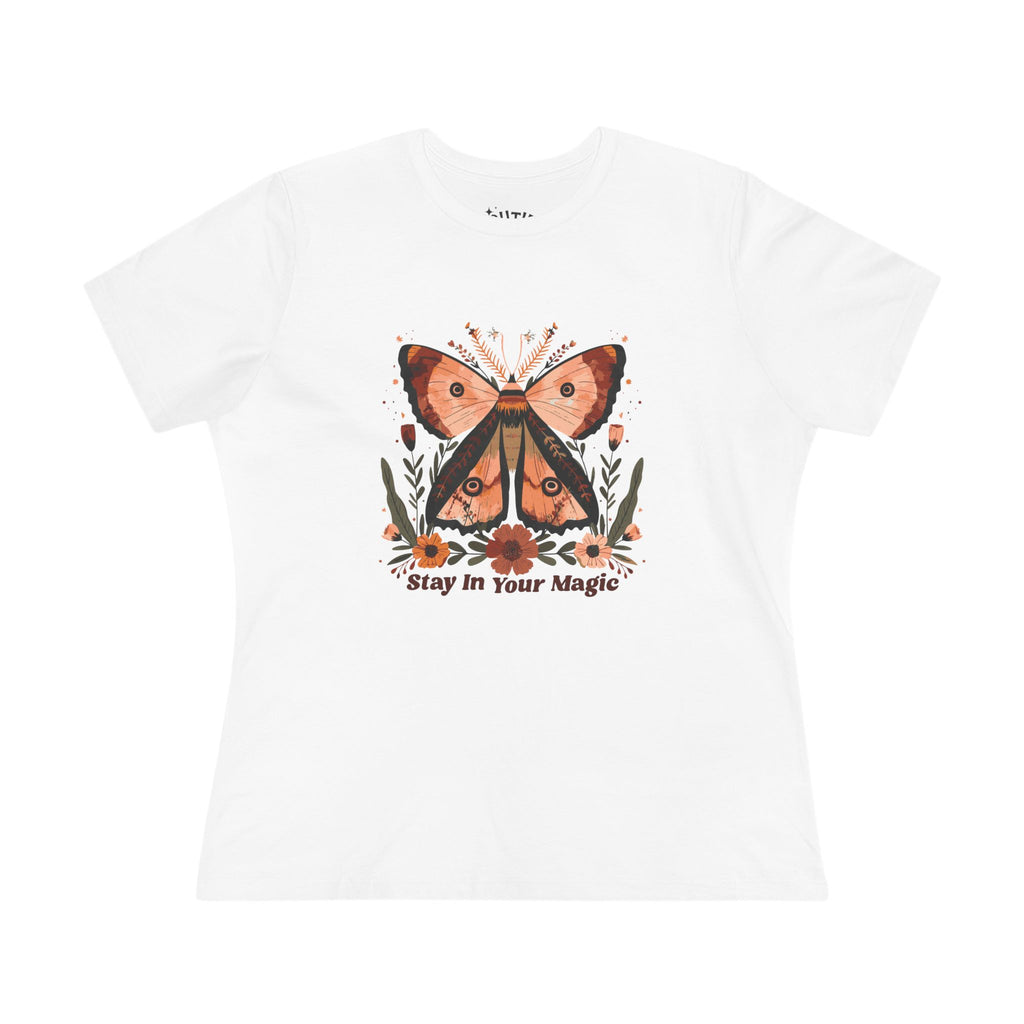 Stay in Your Magic Women's Cotton Tee, Inspirational Butterfly Shirt, Summer Graphic Tee, Gift for Her, Cute Casual Wear, Nature Lover [...]