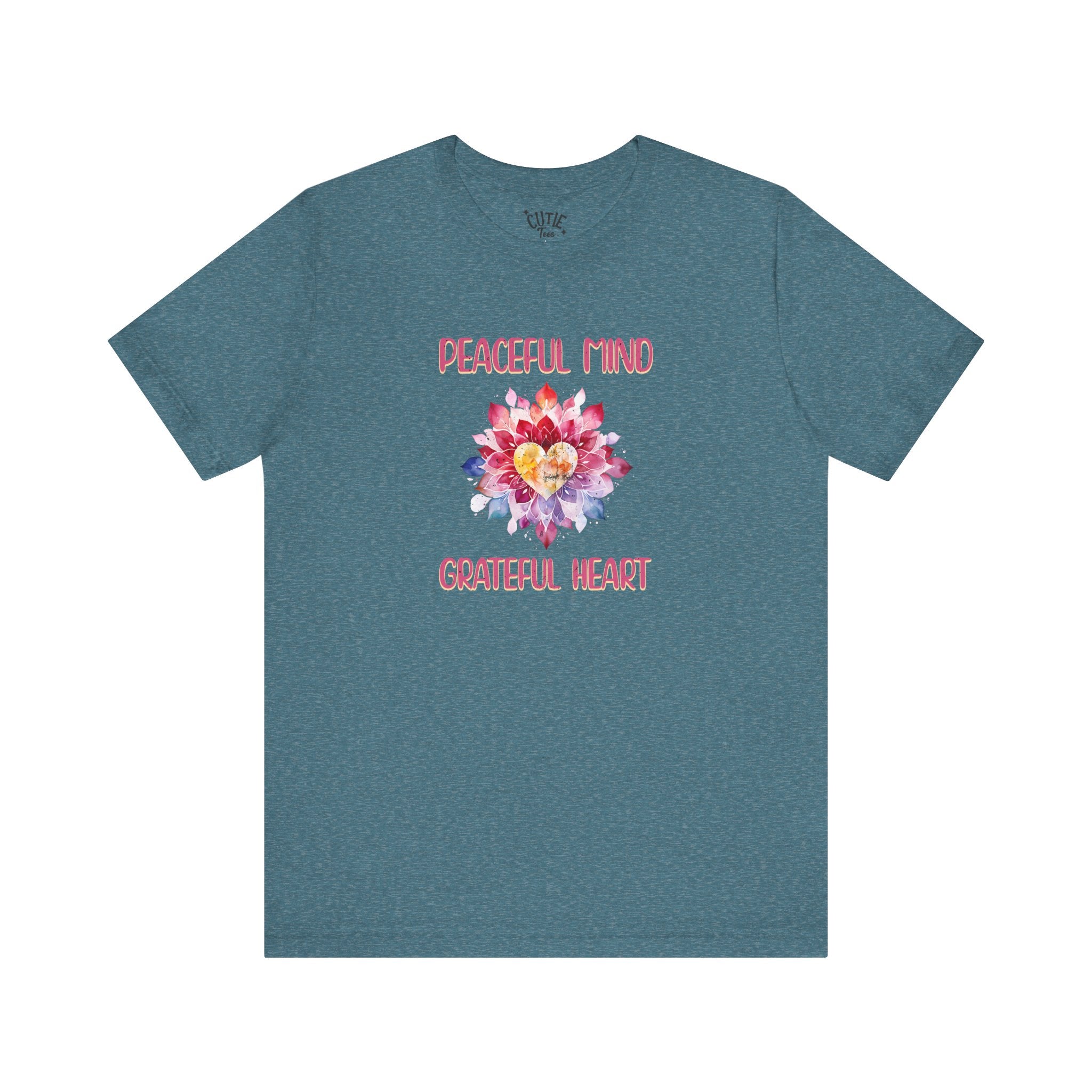 Peaceful Mind Grateful Heart Lotus Tee