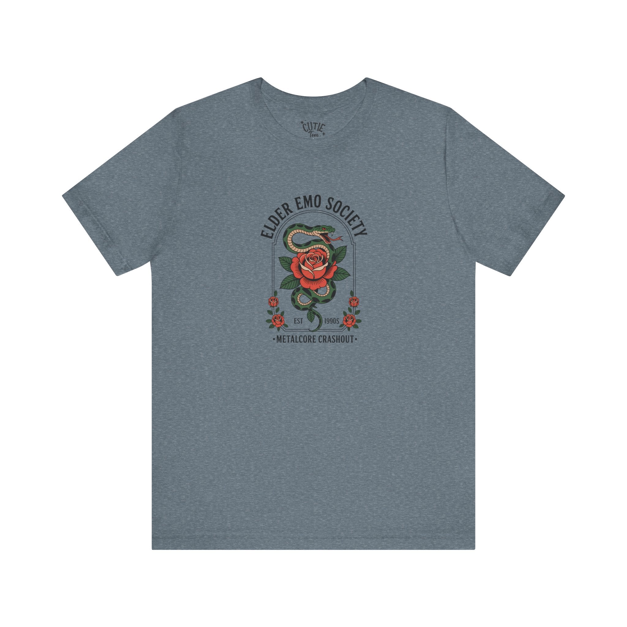 Elder Emo Society T-Shirt, Unisex Graphic Tee, Vintage Emo Style, Casual Wear, Ideal Gift for Emo Friends
